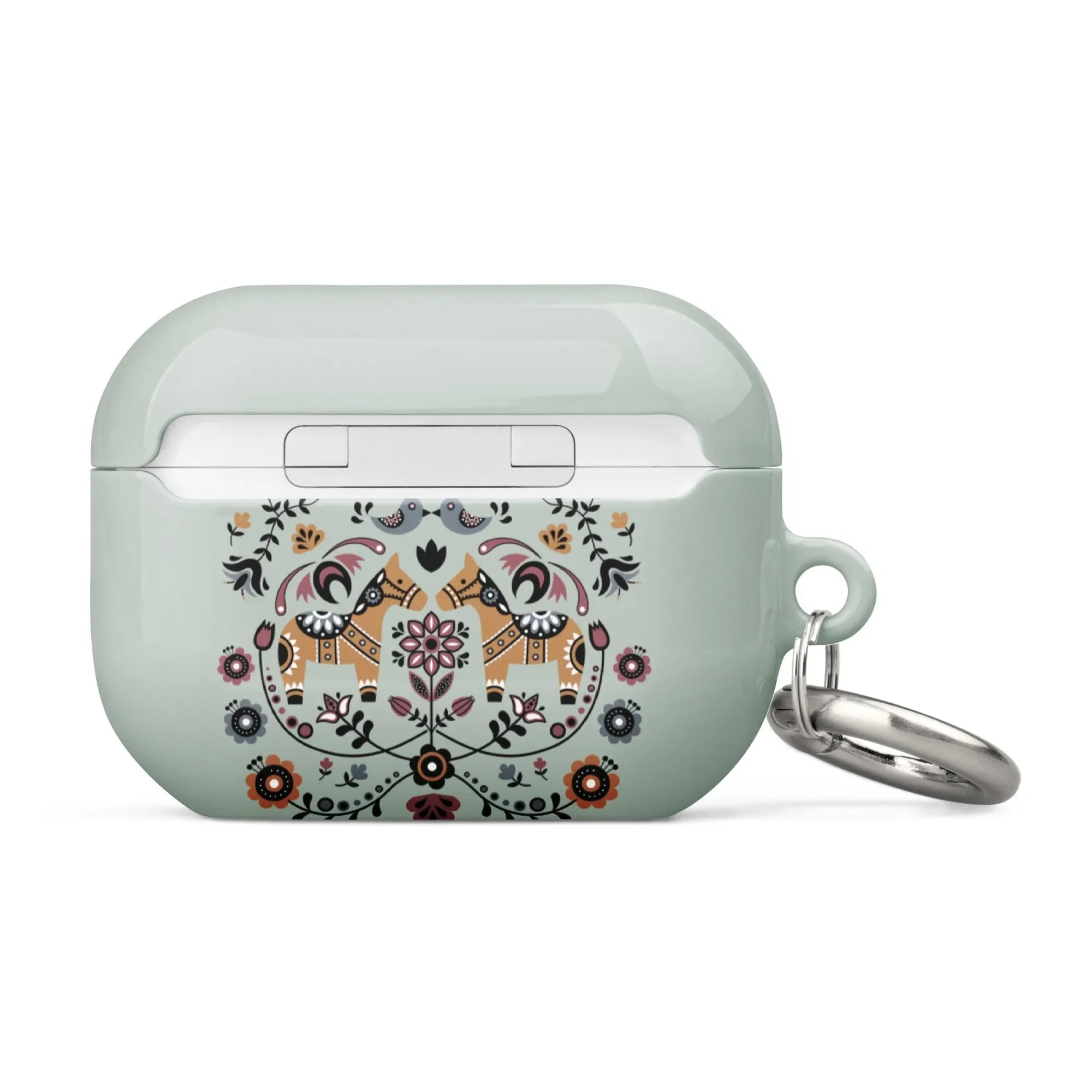 Swedish Dala Horse AirPod Pro 2 Case - Green - The Global Wanderer