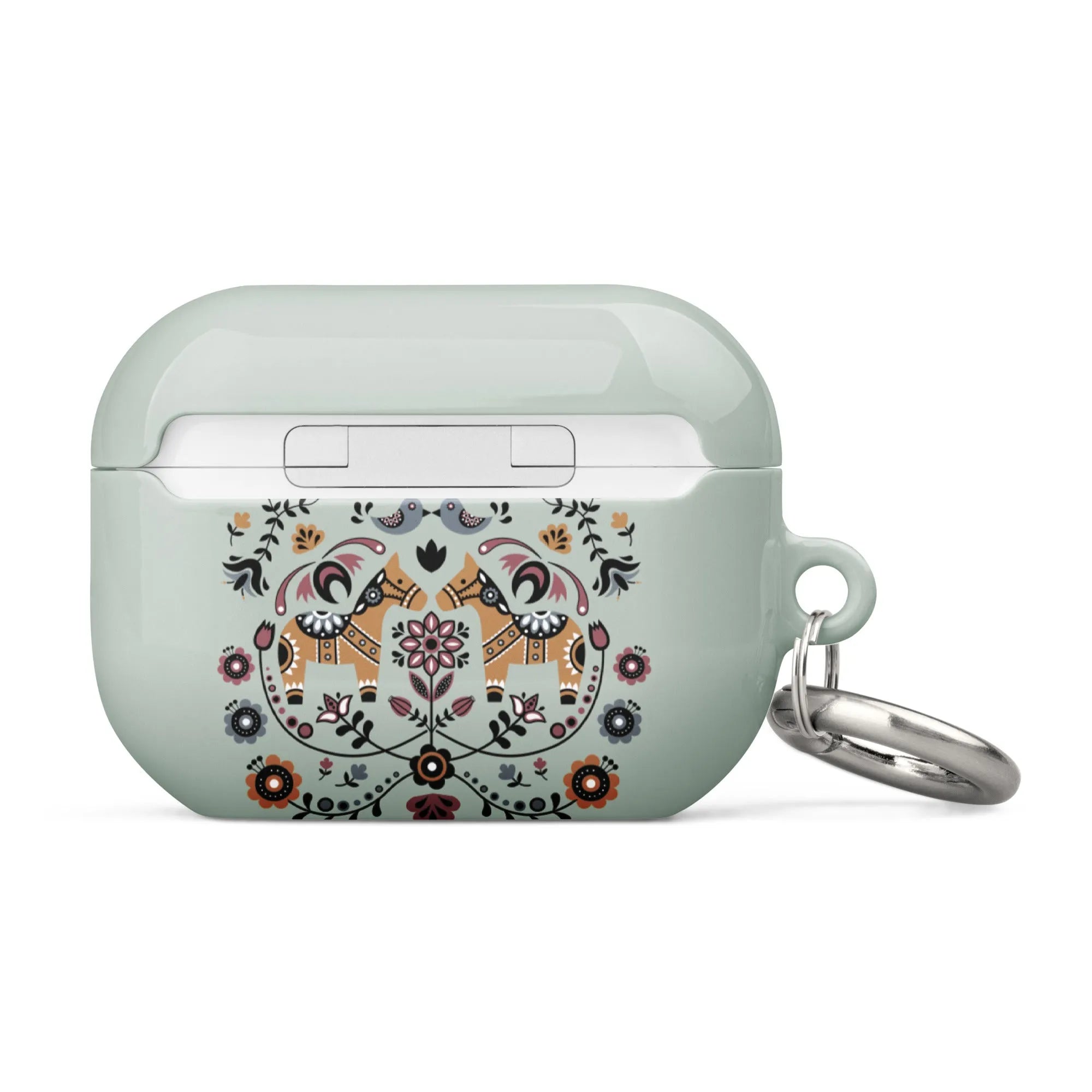 Swedish Dala Horse AirPod Pro 2 Case - Green - The Global Wanderer