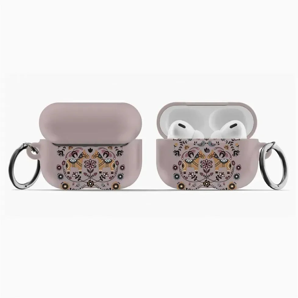 Swedish Dala Horse AirPod Pro Case - Brown - The Global Wanderer