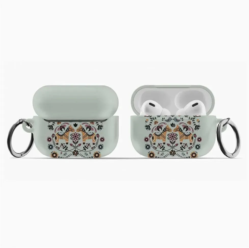 Swedish Dala Horse AirPod Pro Case - Green - The Global Wanderer