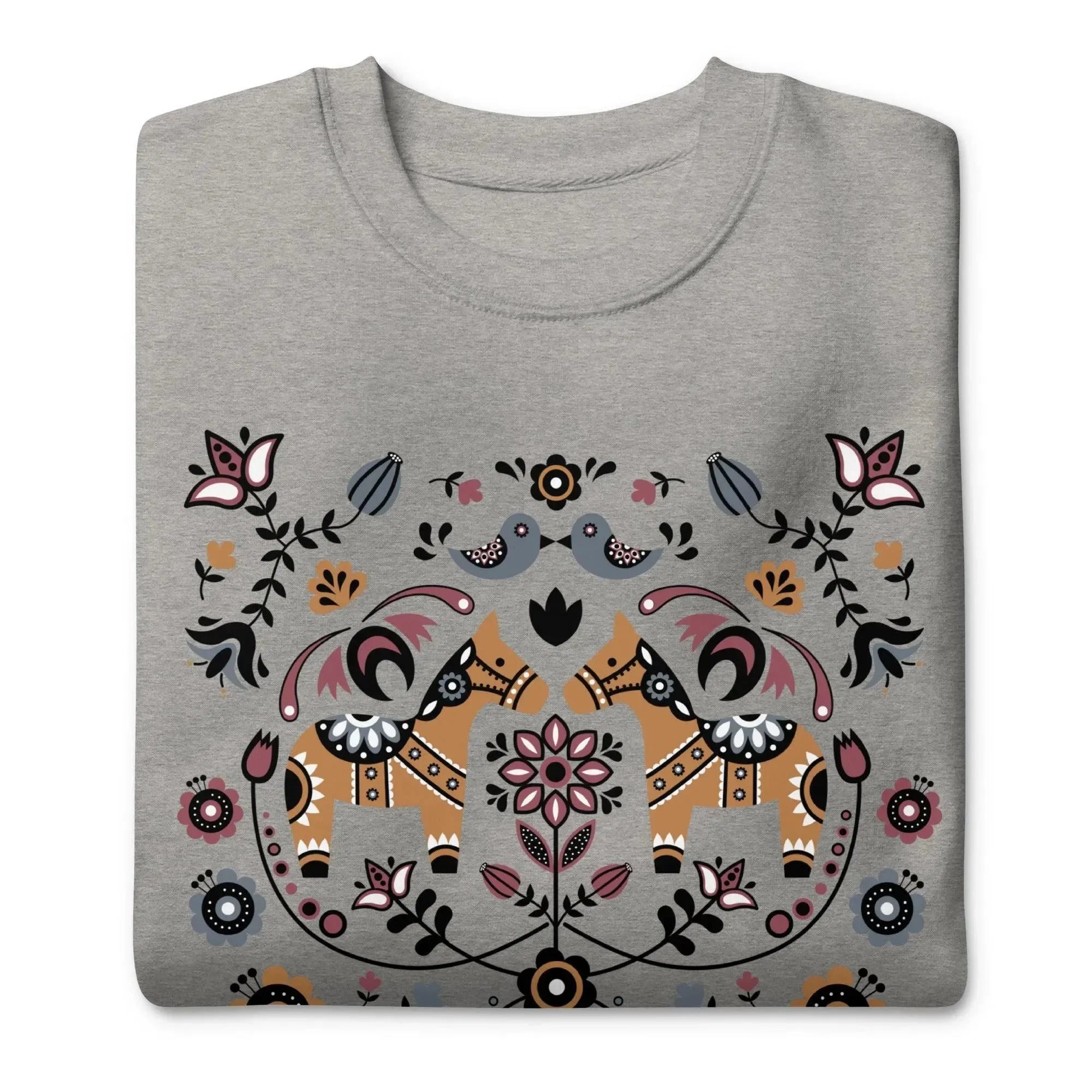 Swedish Dala Horse Fleece Sweatshirt - The Global Wanderer