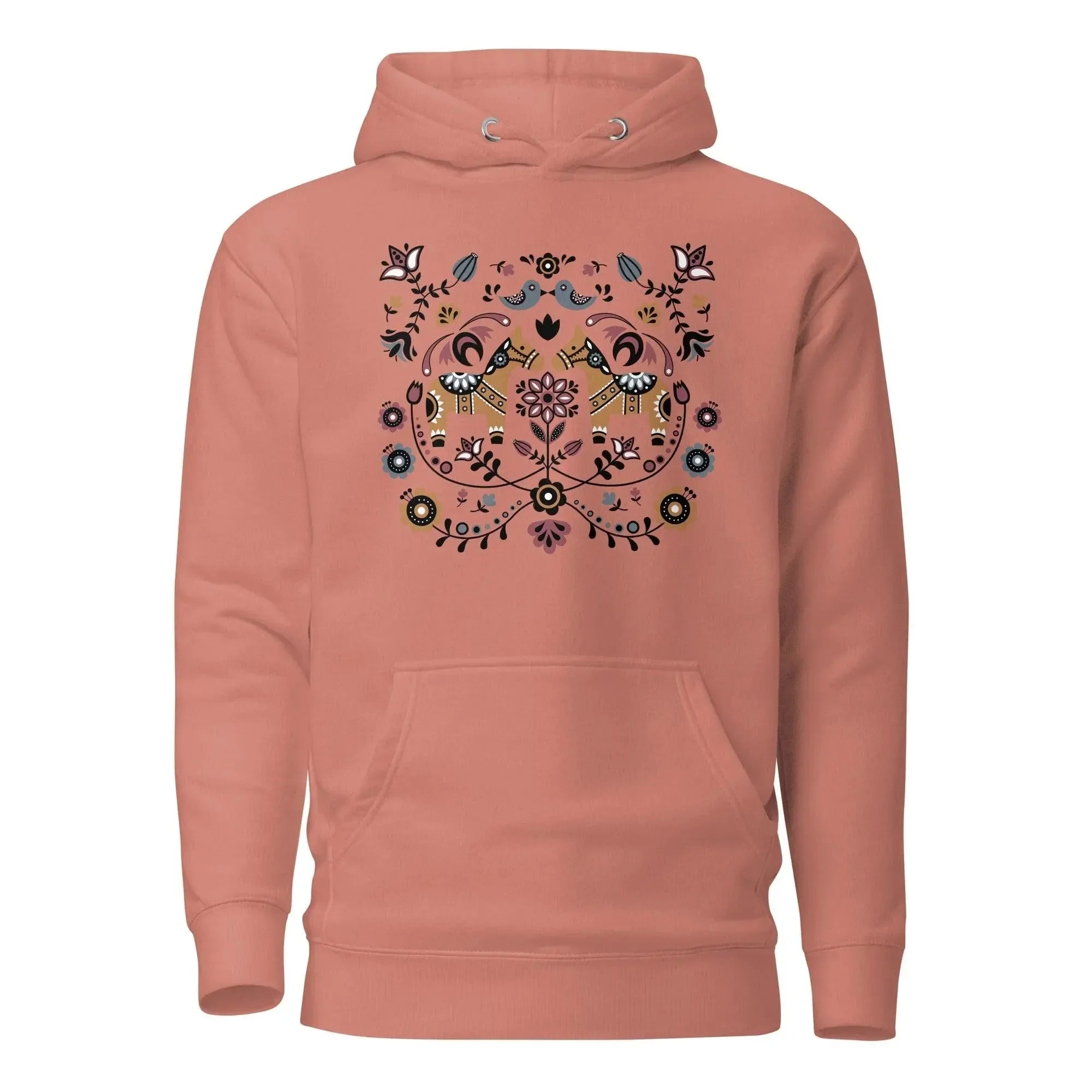Swedish Dala Horse Hoodie - The Global Wanderer
