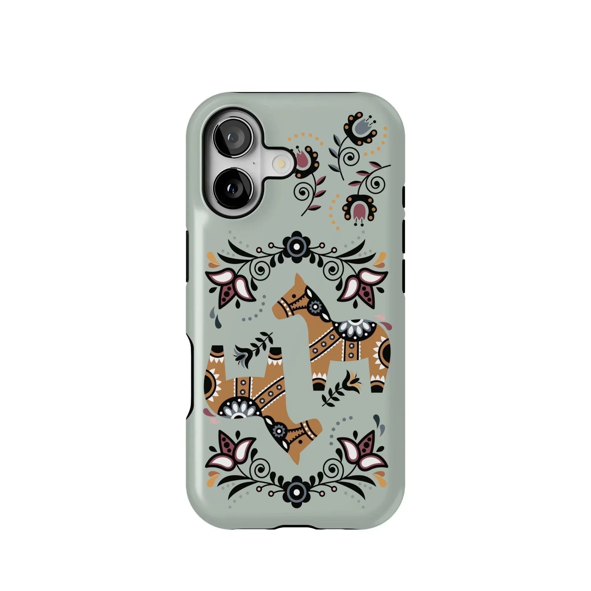 Swedish Dala Horse Tough iPhone Case - The Global Wanderer