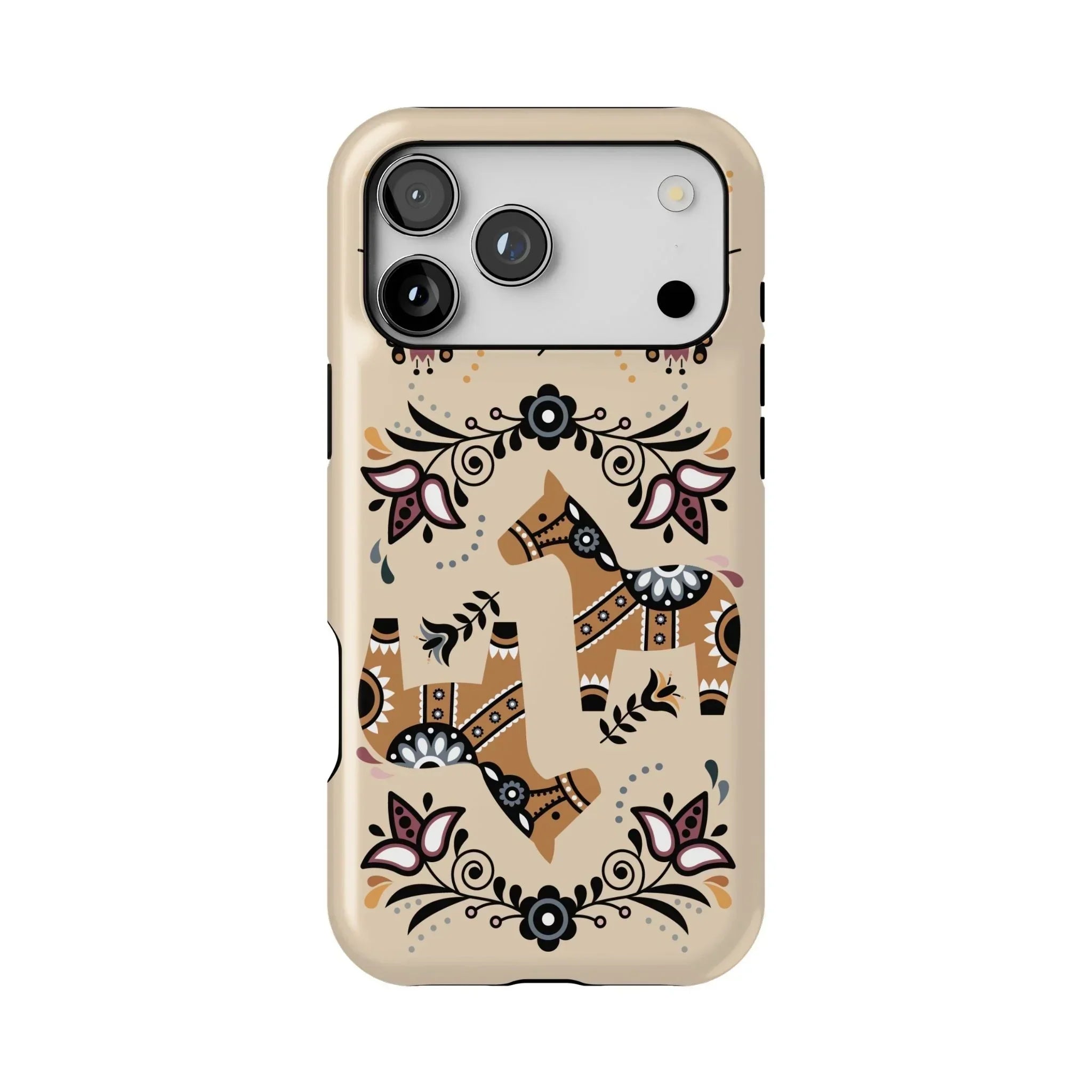 Swedish Dala Horse Tough MagSafe iPhone Case - The Global Wanderer