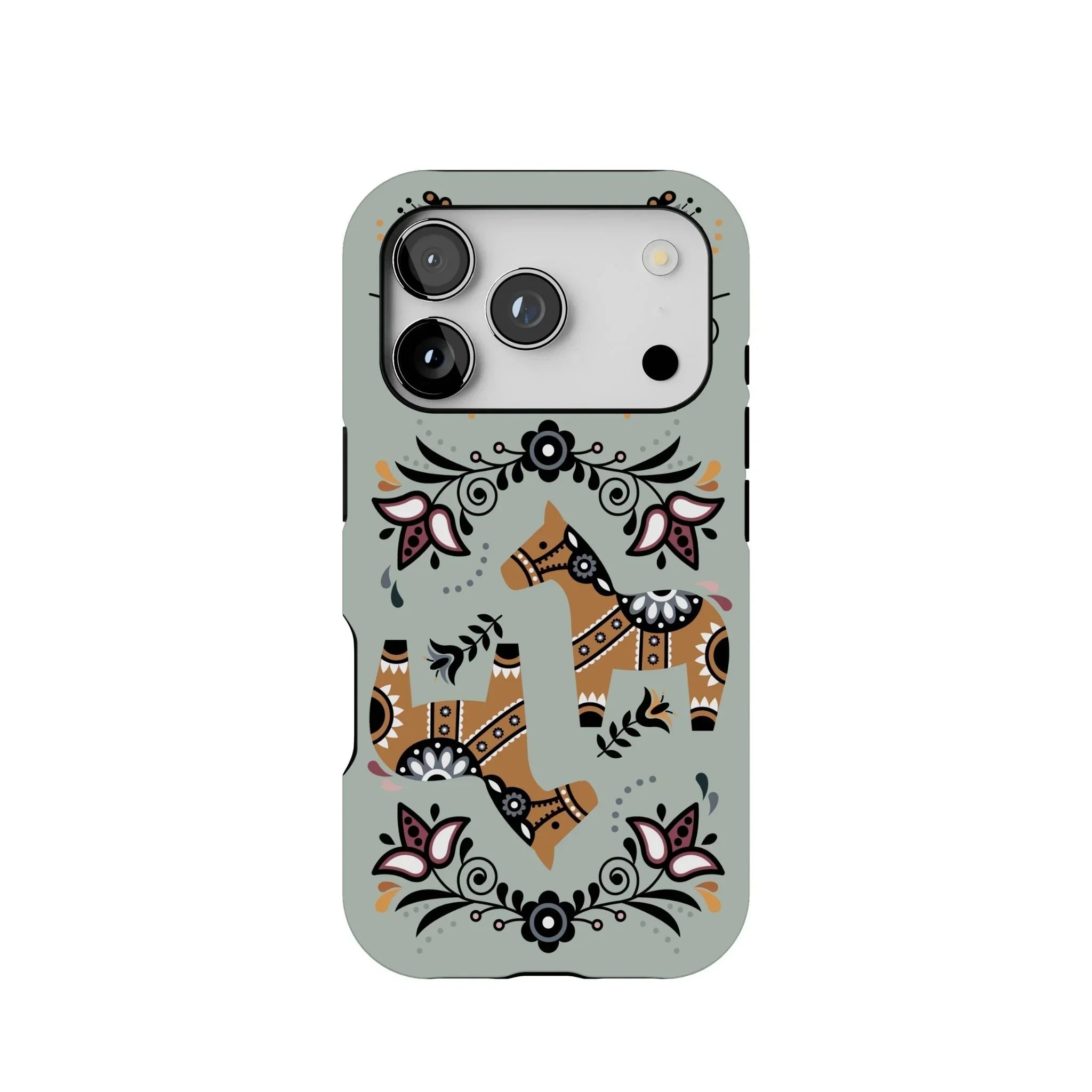 Swedish Dala Horse Tough MagSafe iPhone Case - The Global Wanderer