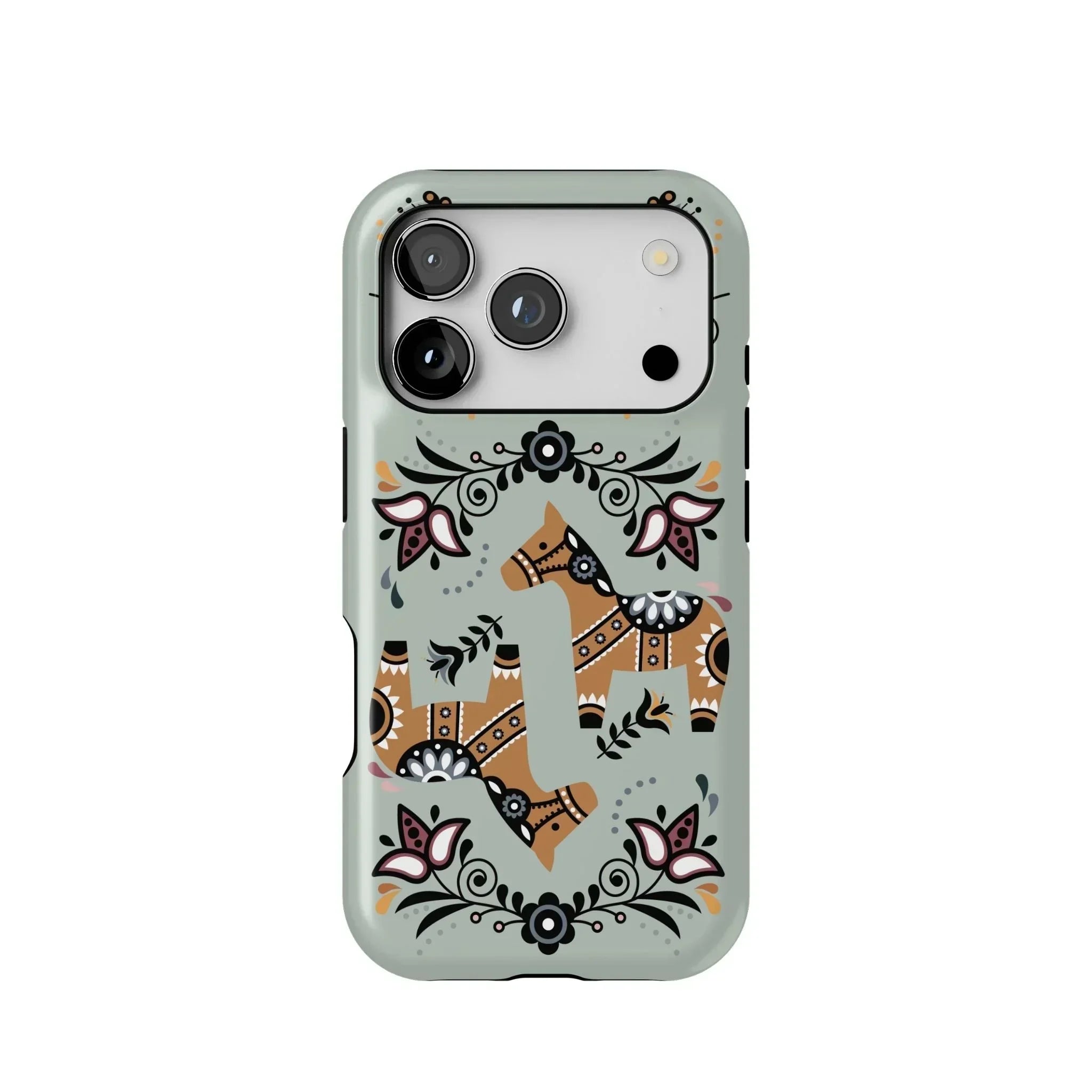 Swedish Dala Horse Tough MagSafe iPhone Case - The Global Wanderer