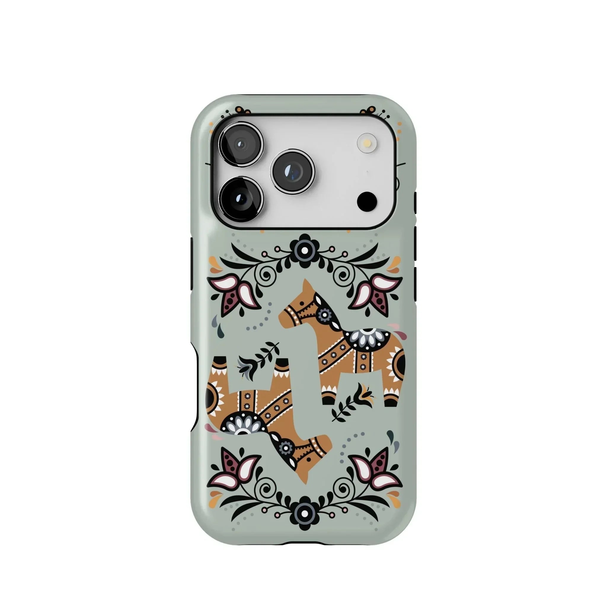 Swedish Dala Horse Tough MagSafe iPhone Case - The Global Wanderer