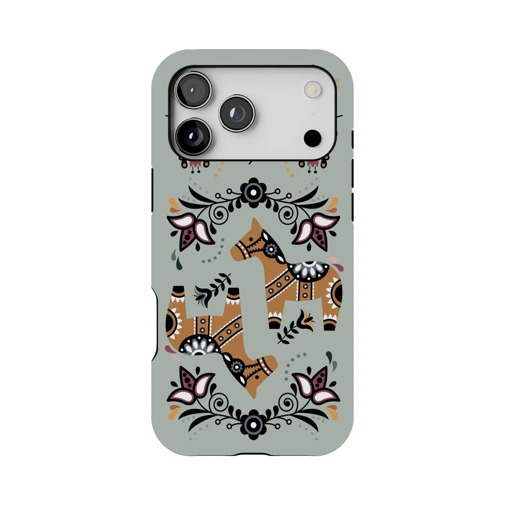 Swedish Dala Horse Tough MagSafe iPhone Case - The Global Wanderer