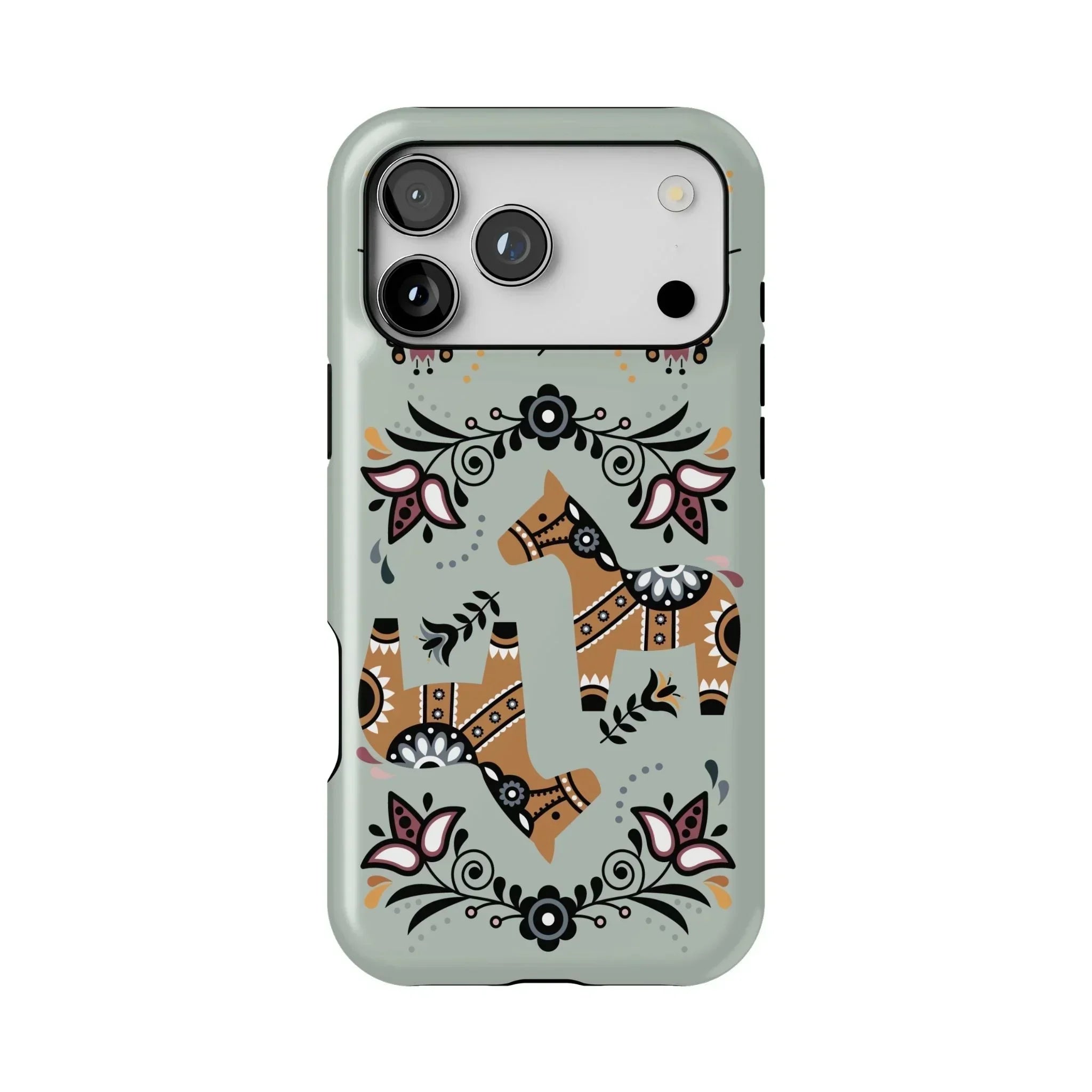 Swedish Dala Horse Tough MagSafe iPhone Case - The Global Wanderer