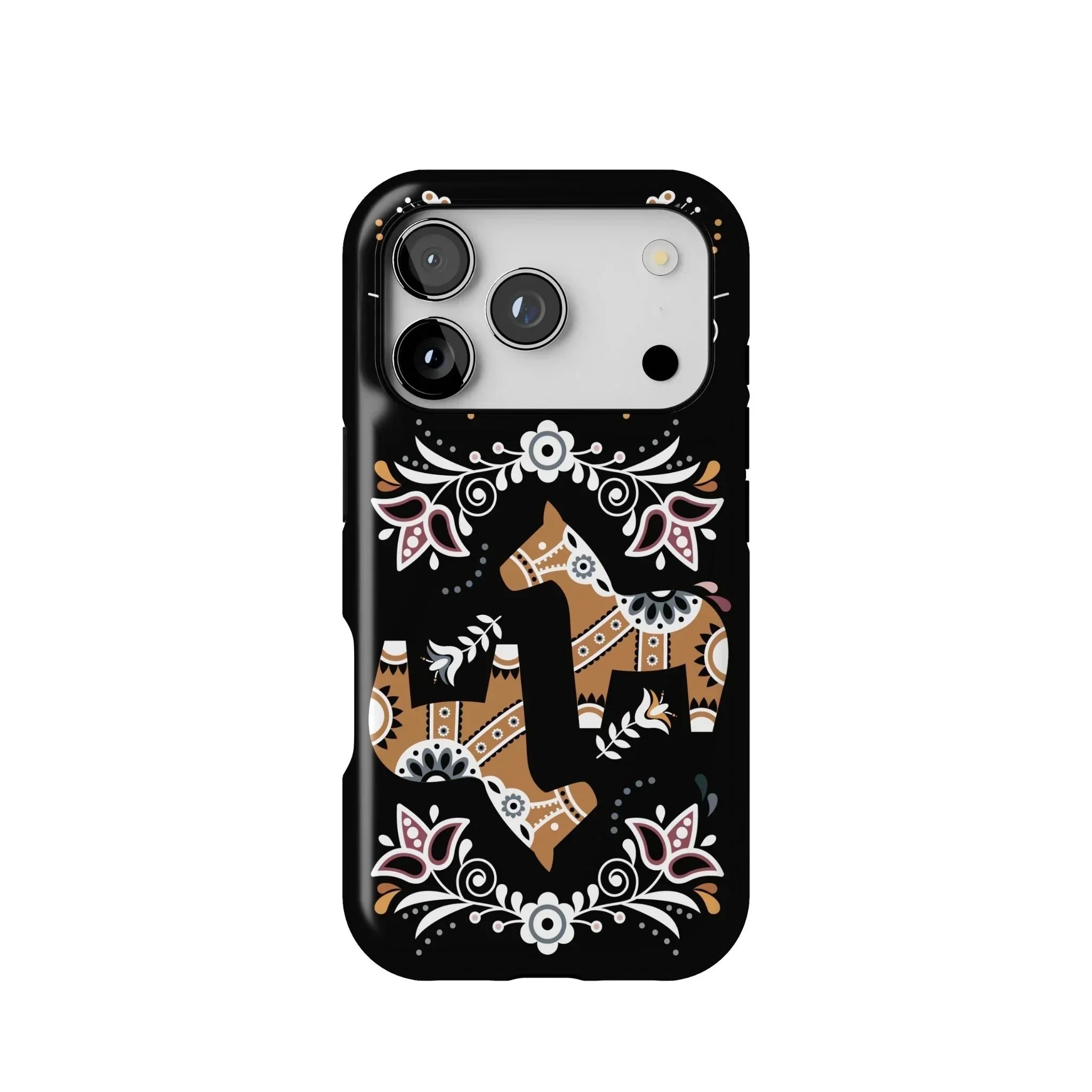 Swedish Dala Horse Tough MagSafe iPhone Case - The Global Wanderer