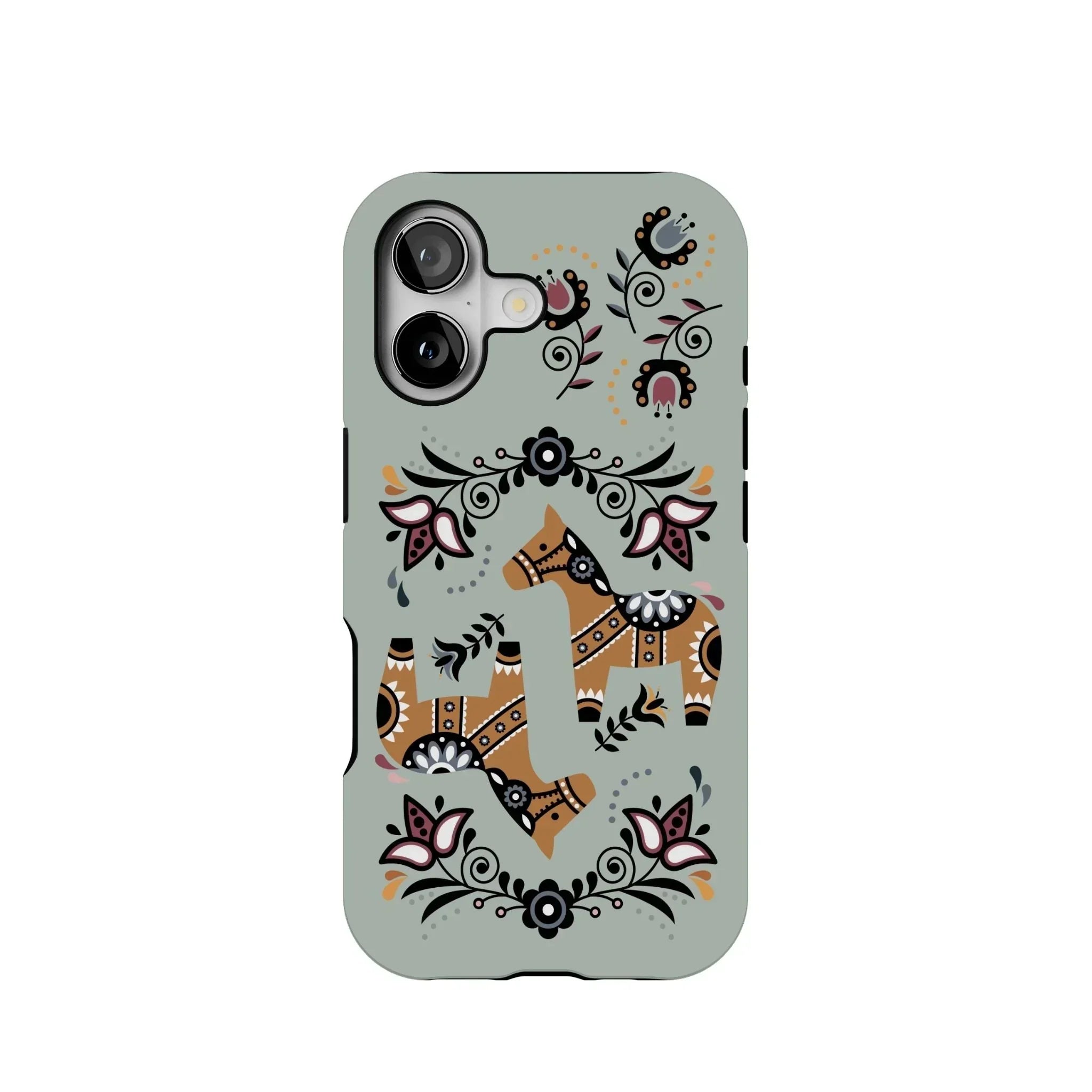Swedish Dala Horse Tough MagSafe iPhone Case - The Global Wanderer