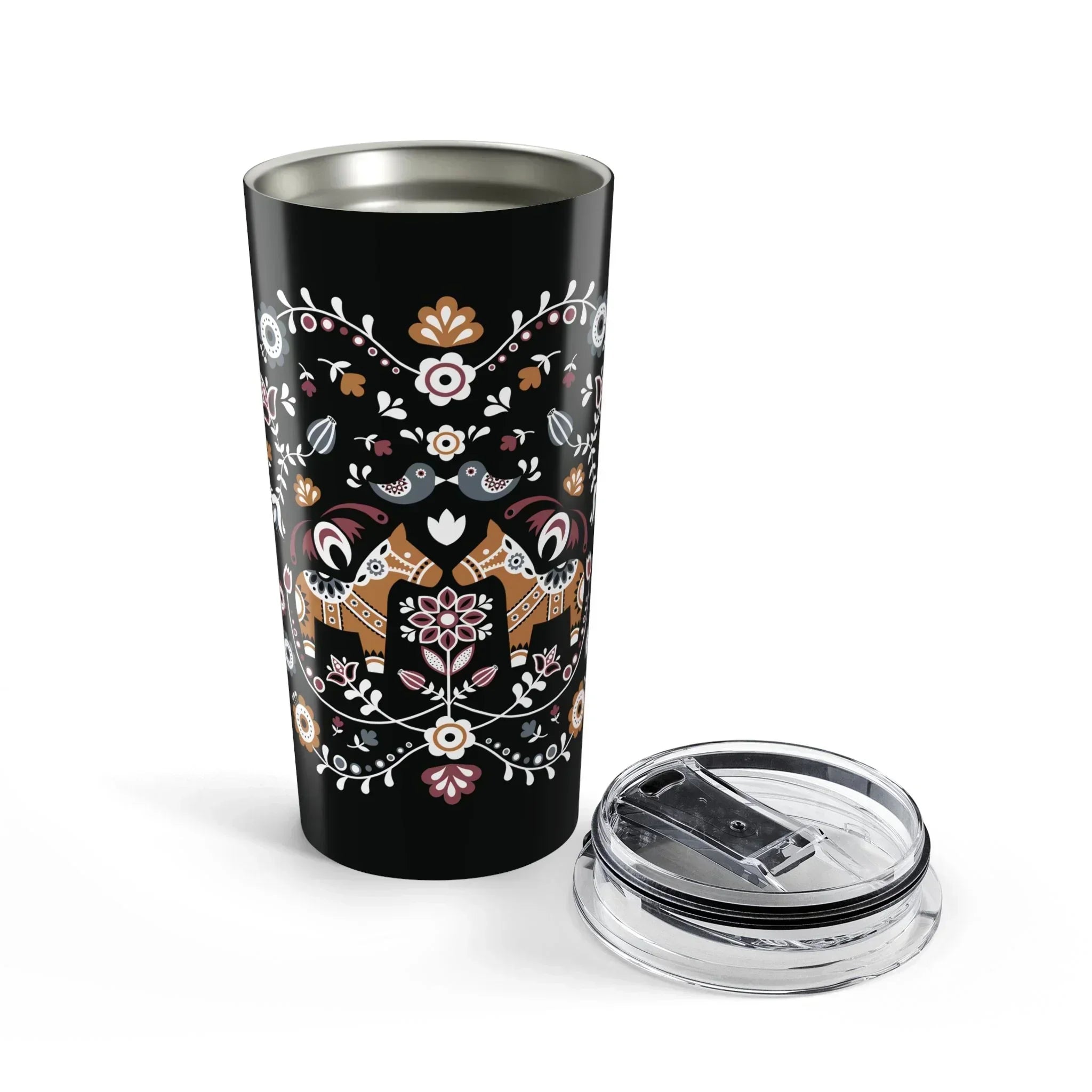 Swedish Dala Horse Tumbler - The Global Wanderer