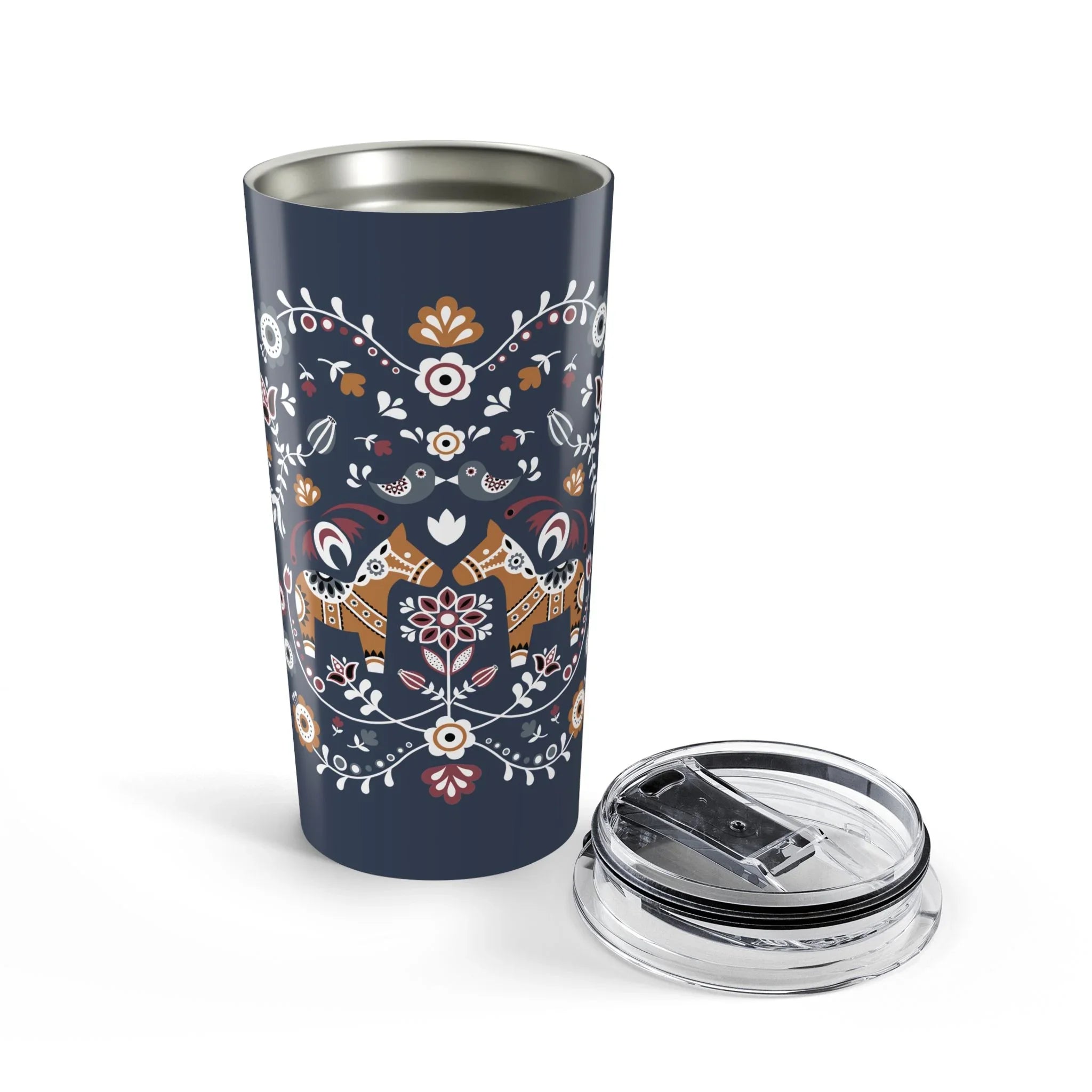 Swedish Dala Horse Tumbler - The Global Wanderer