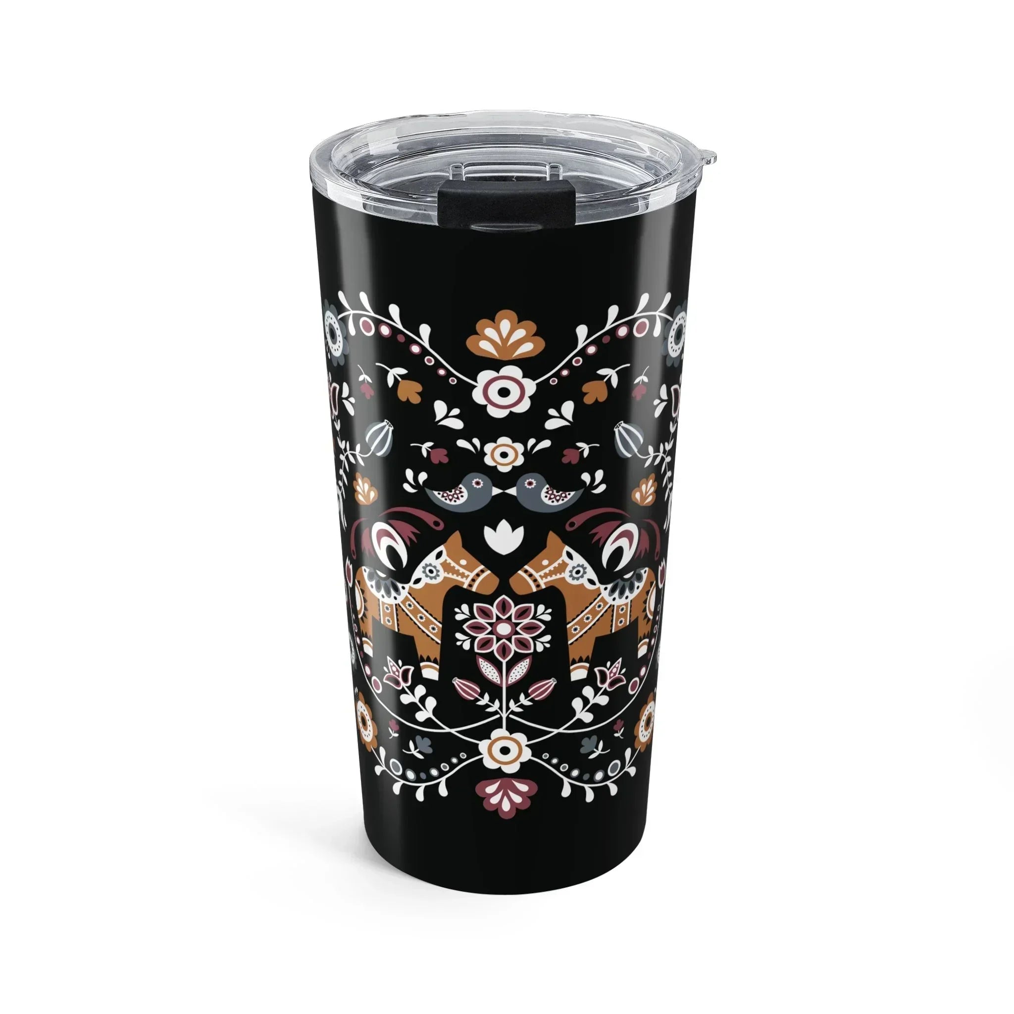 Swedish Dala Horse Tumbler - The Global Wanderer