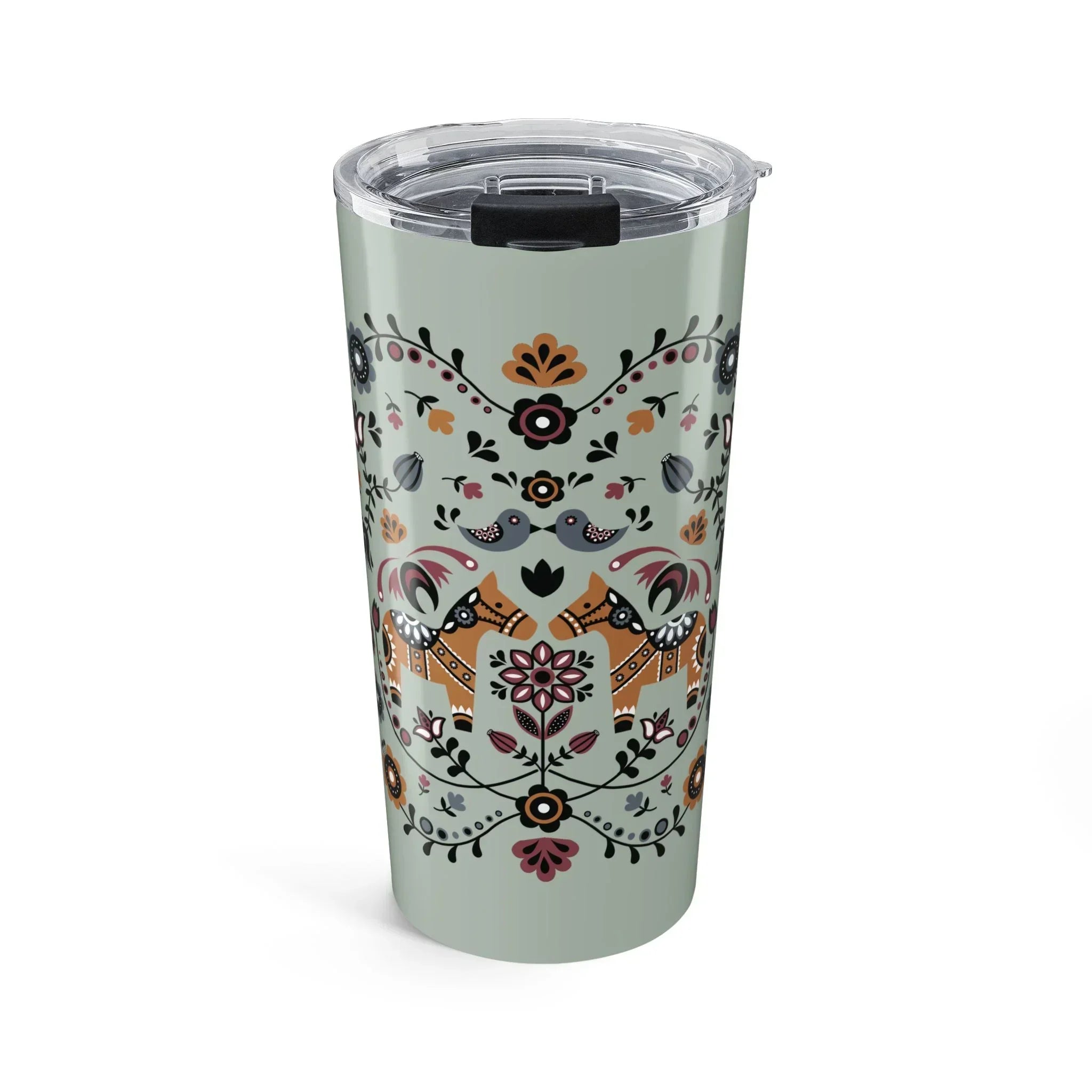 Swedish Dala Horse Tumbler - The Global Wanderer