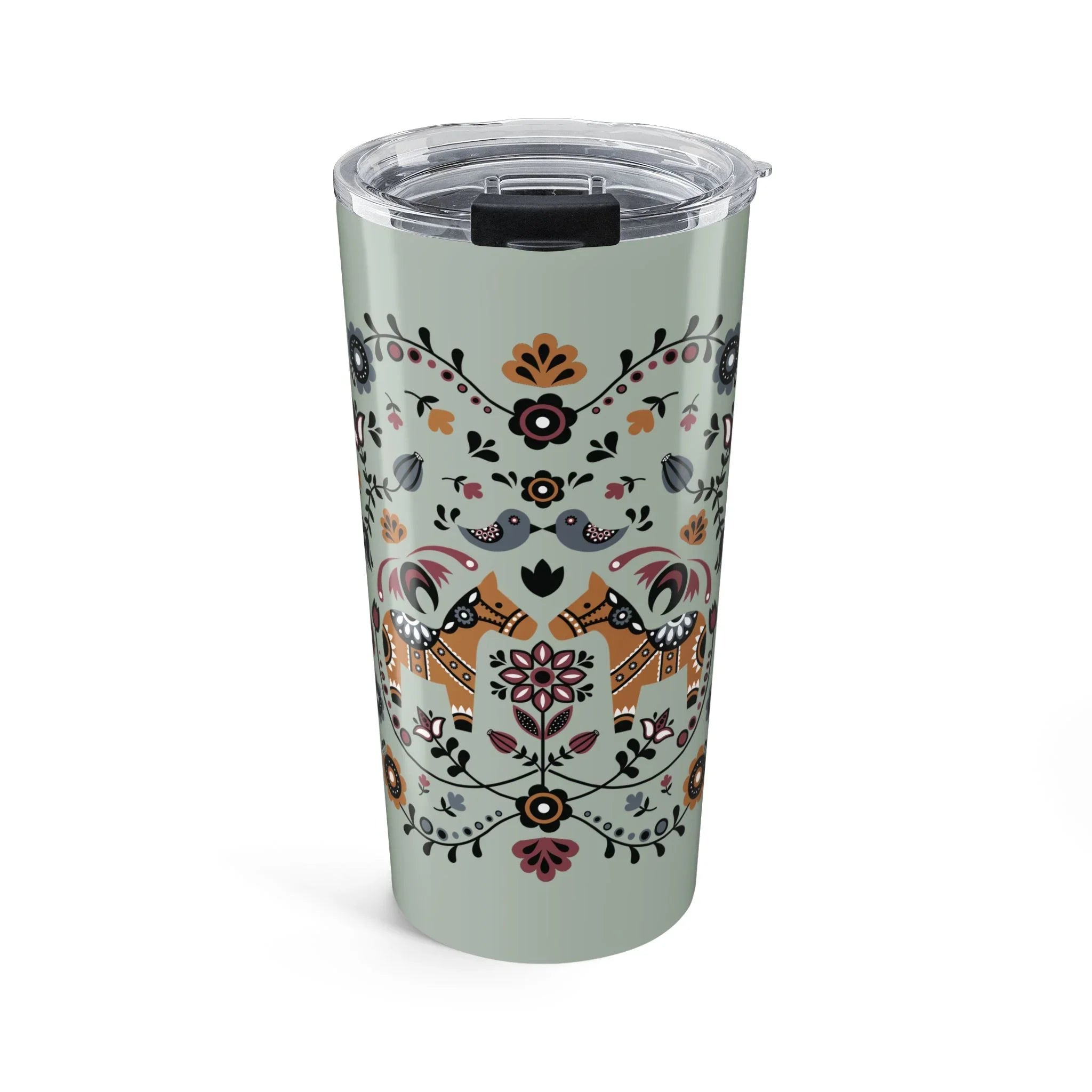 Swedish Dala Horse Tumbler - The Global Wanderer