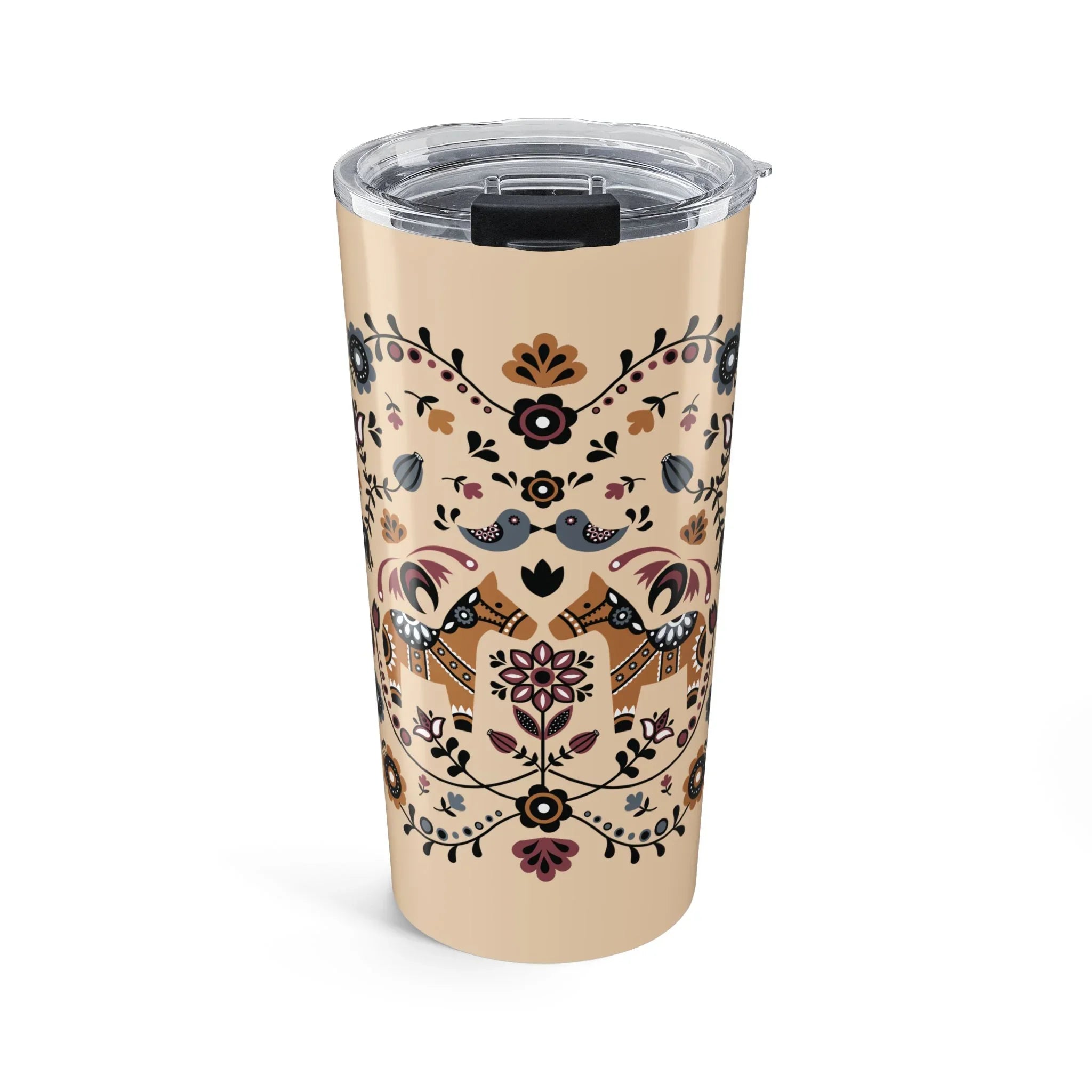 Swedish Dala Horse Tumbler - The Global Wanderer
