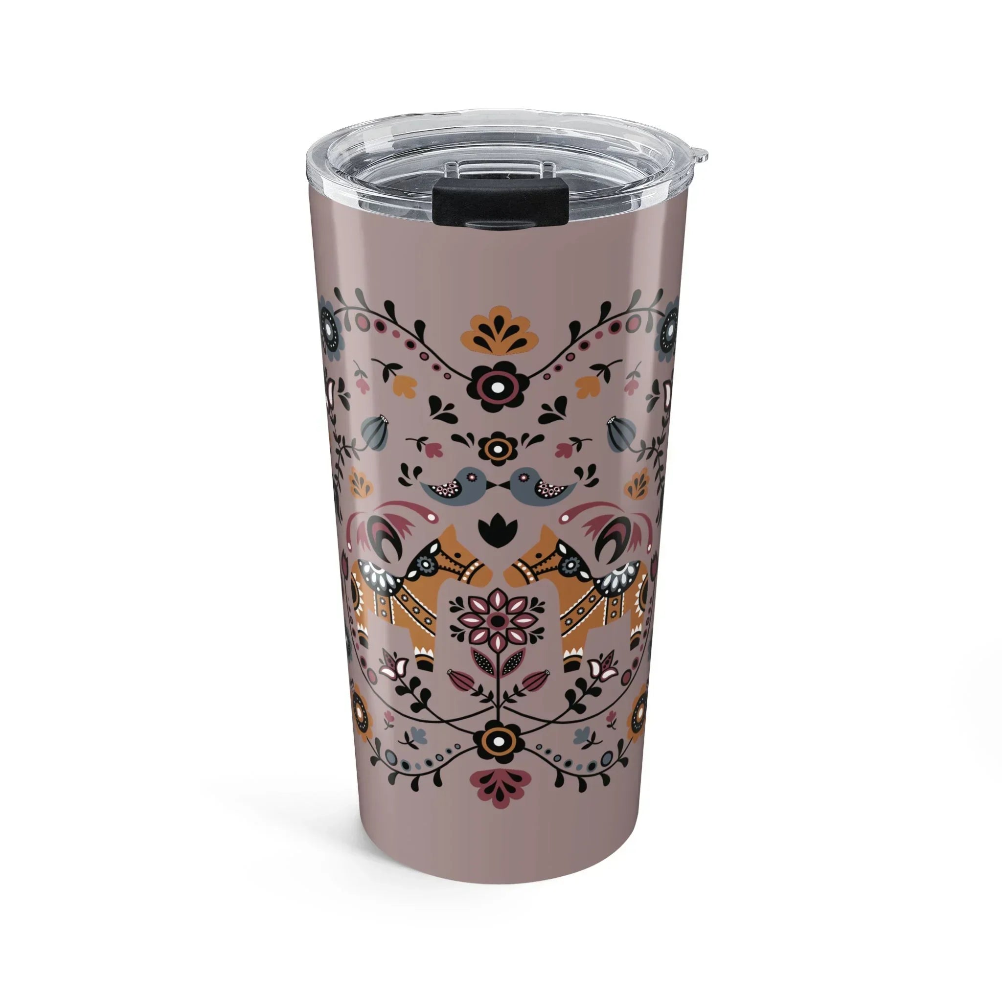 Swedish Dala Horse Tumbler - The Global Wanderer