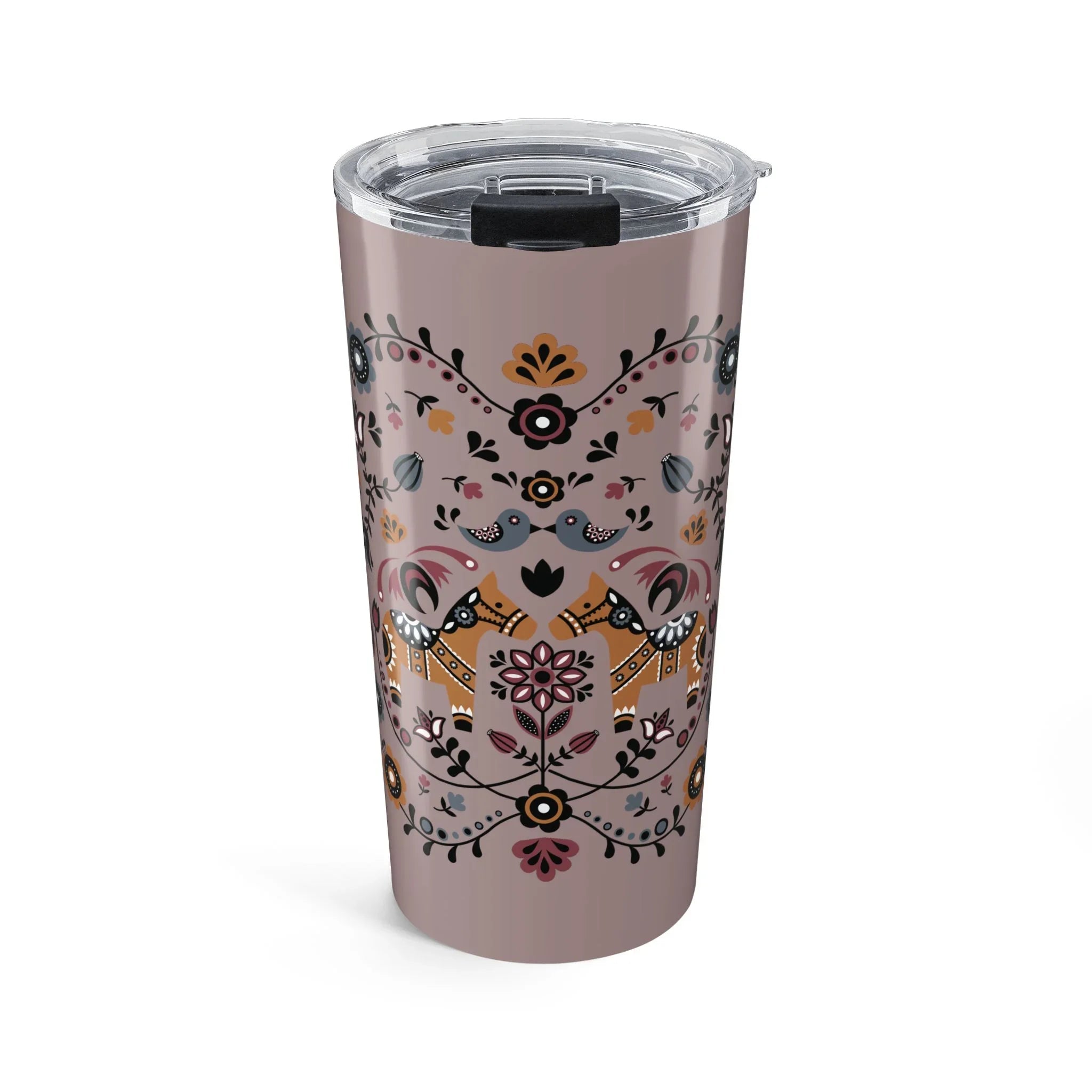 Swedish Dala Horse Tumbler - The Global Wanderer