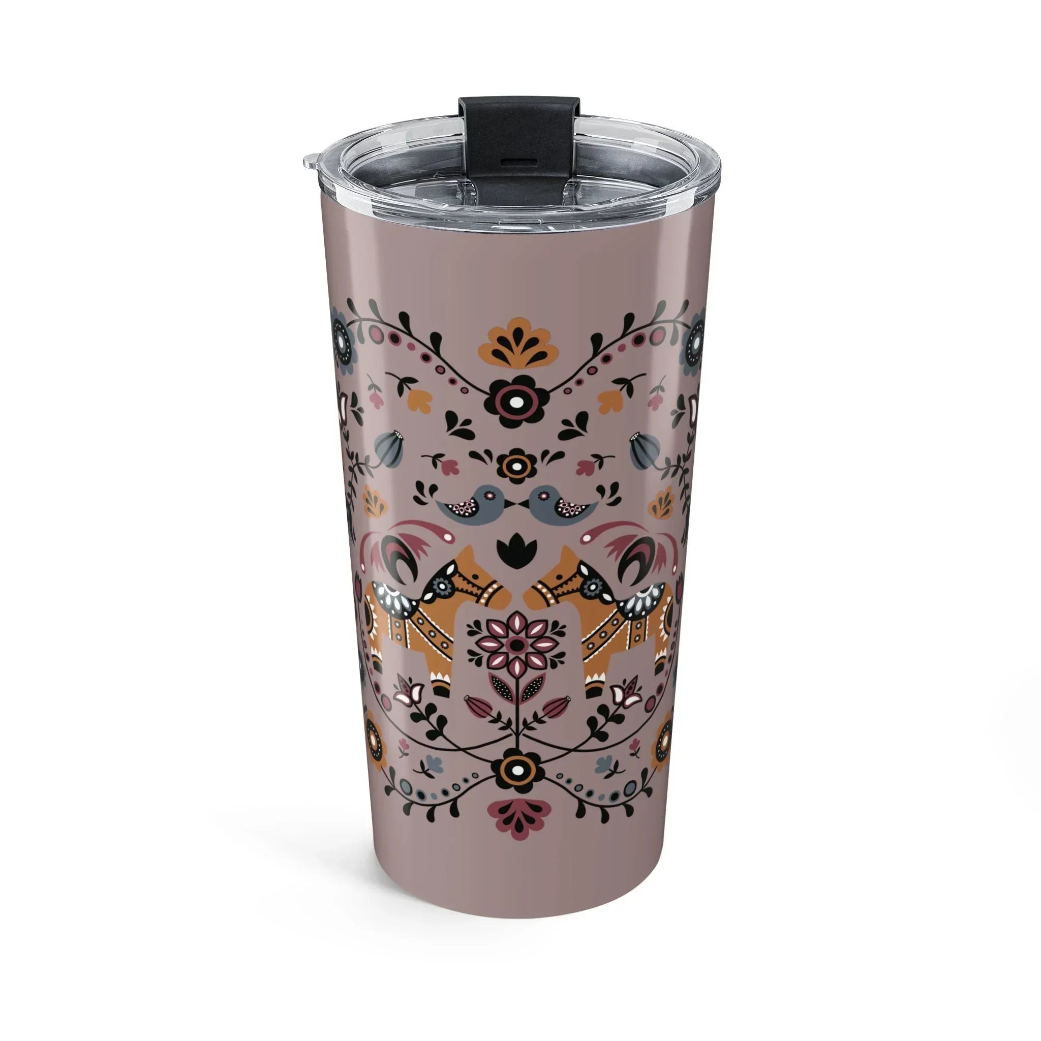 Swedish Dala Horse Tumbler - The Global Wanderer