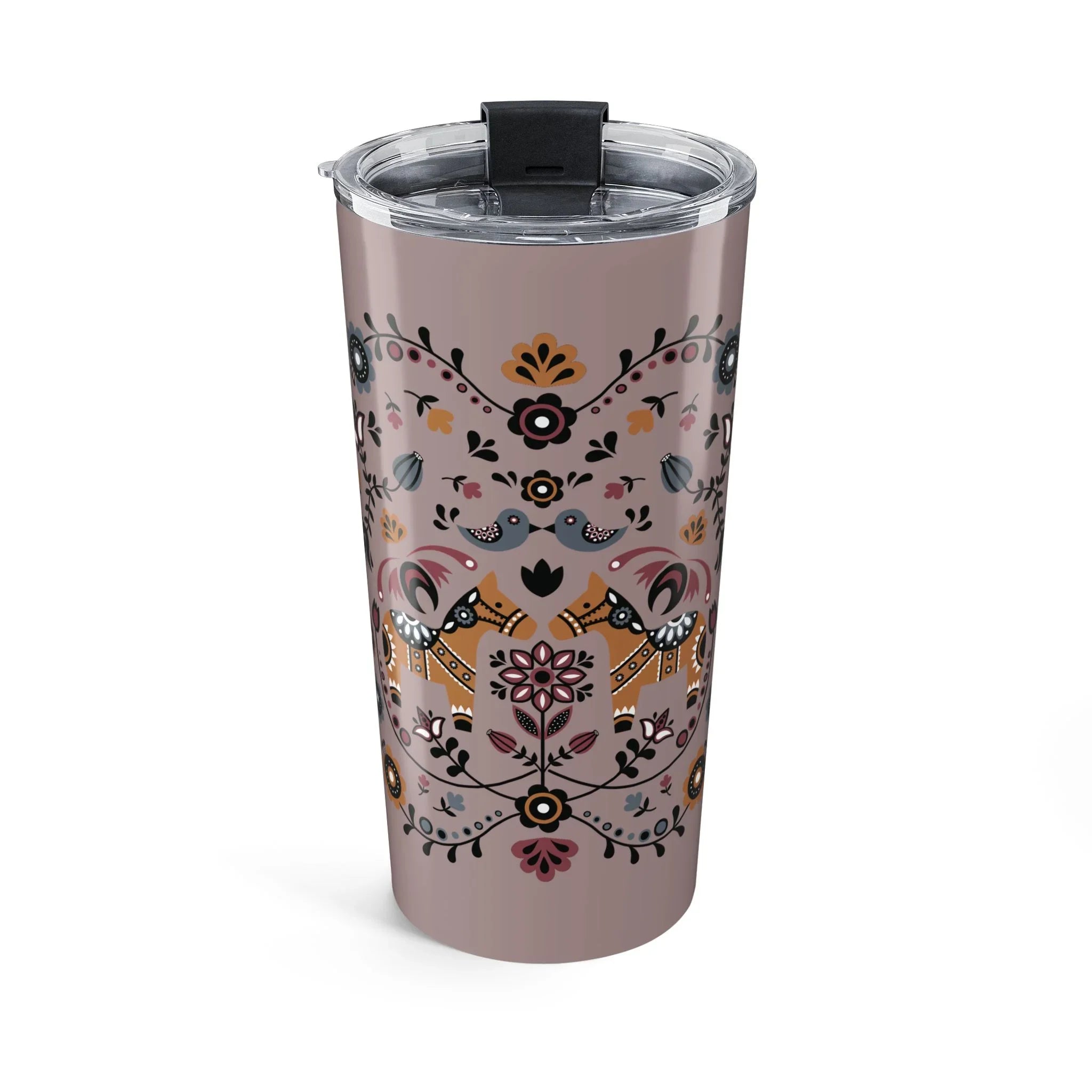 Swedish Dala Horse Tumbler - The Global Wanderer