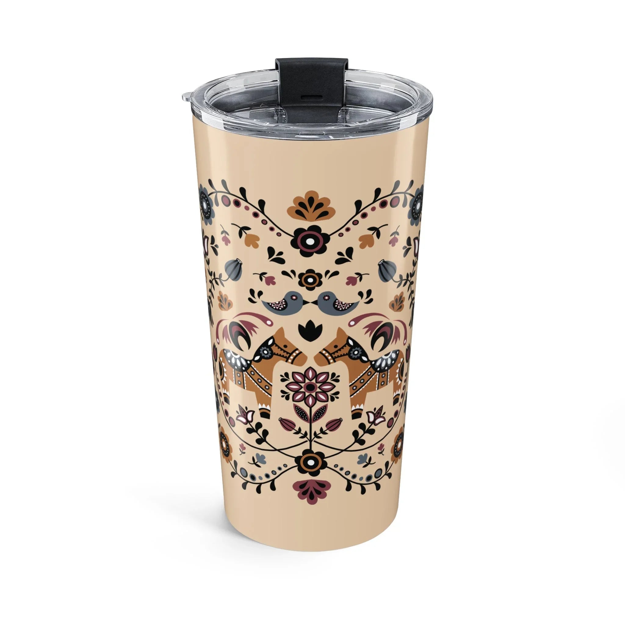 Swedish Dala Horse Tumbler - The Global Wanderer