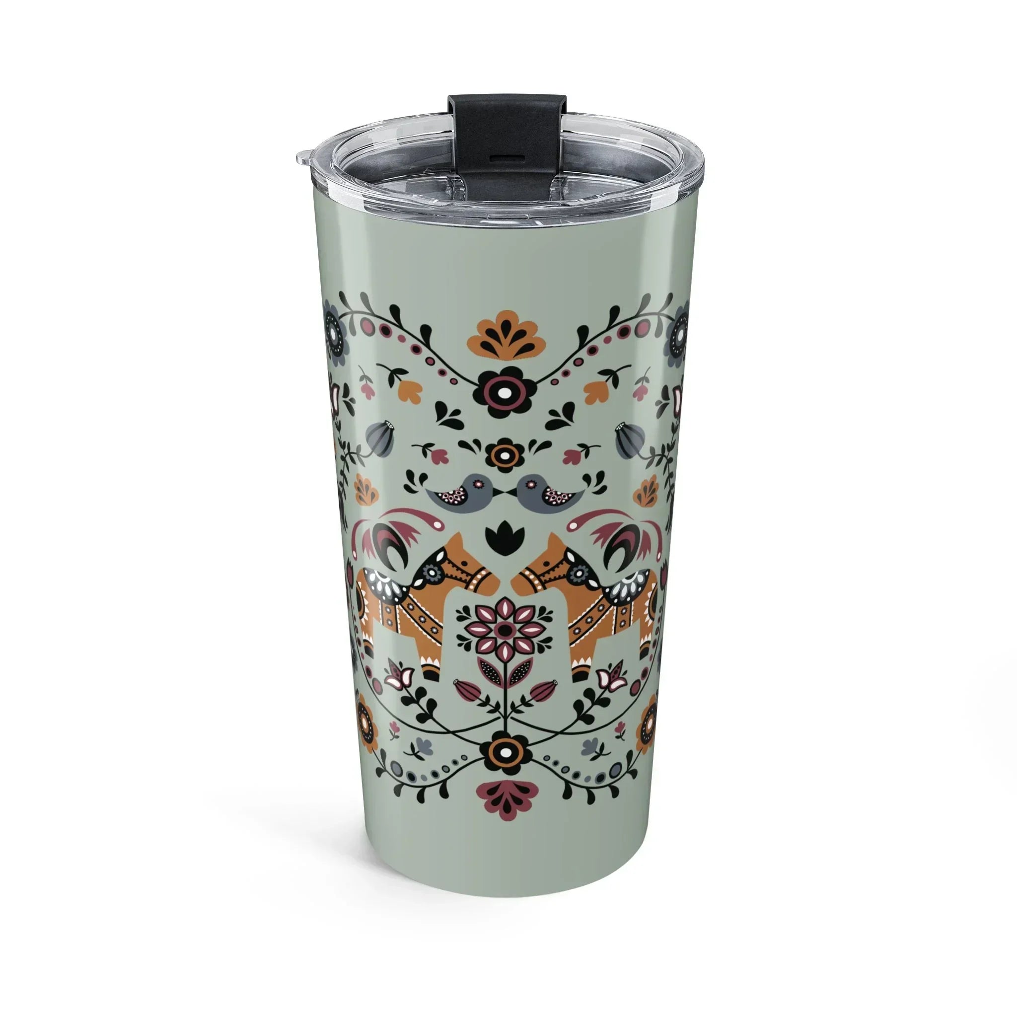 Swedish Dala Horse Tumbler - The Global Wanderer