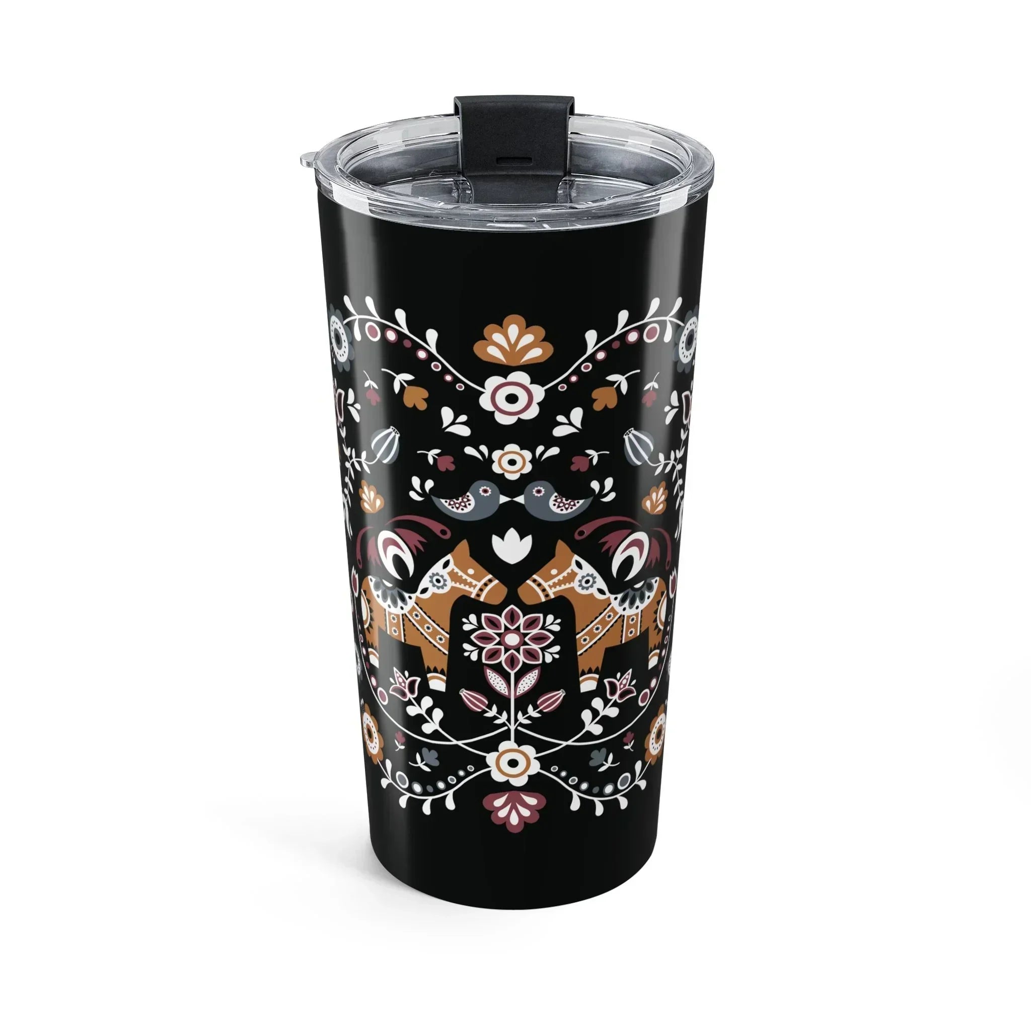 Swedish Dala Horse Tumbler - The Global Wanderer