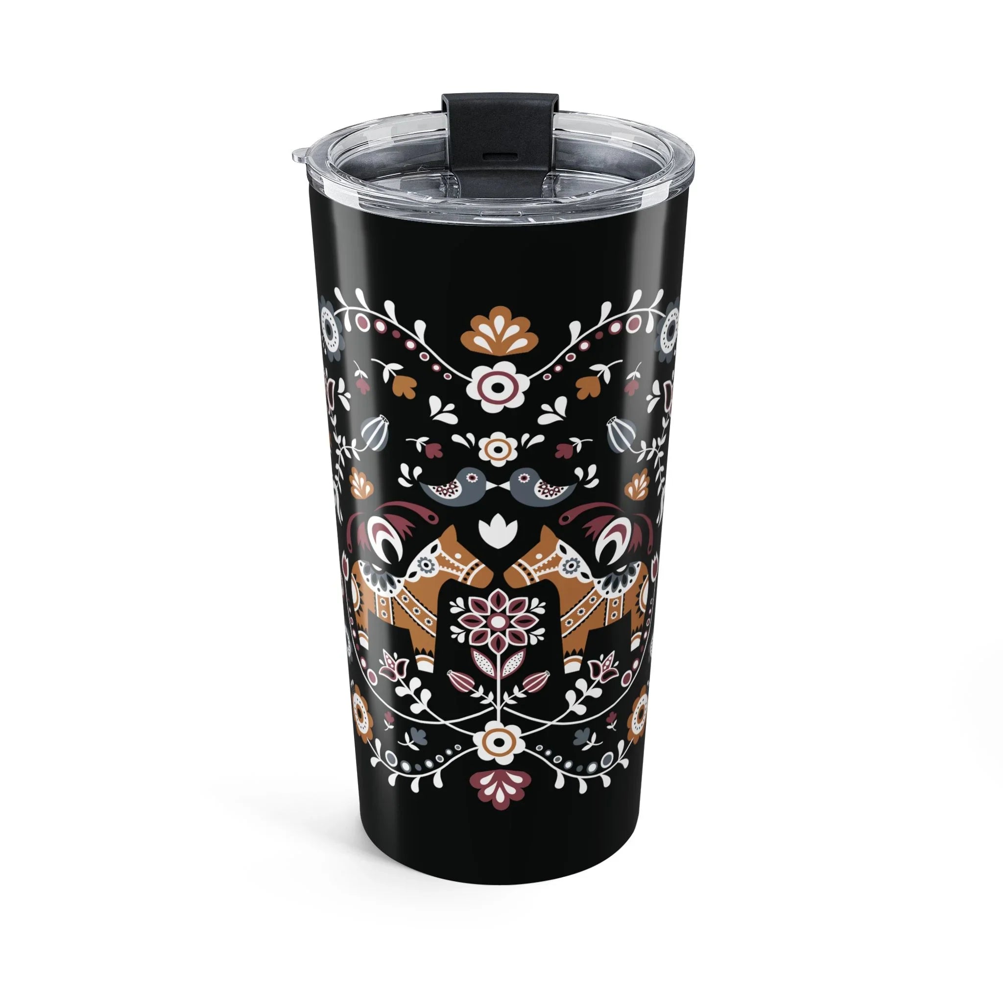 Swedish Dala Horse Tumbler - The Global Wanderer
