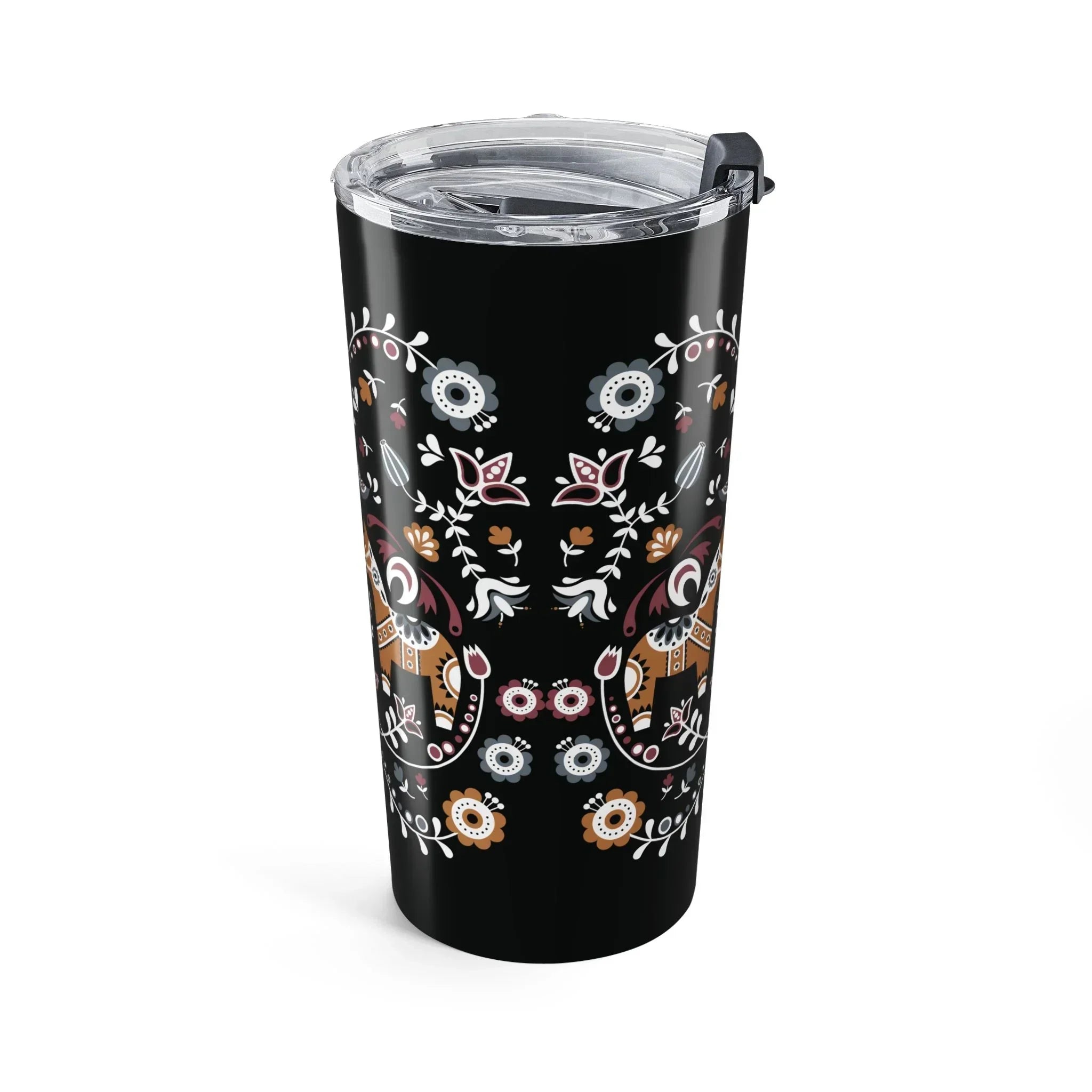 Swedish Dala Horse Tumbler - The Global Wanderer