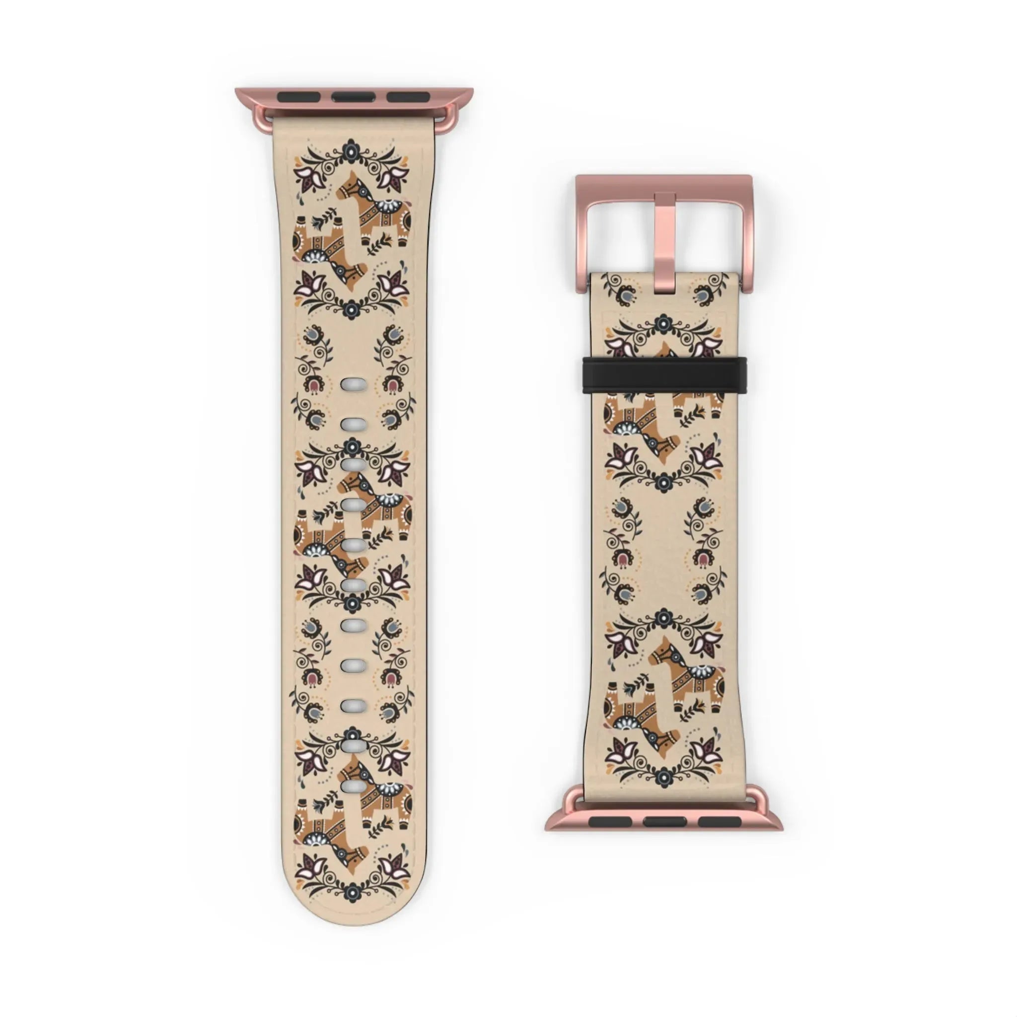 Swedish Dala Horse Watch Band - The Global Wanderer