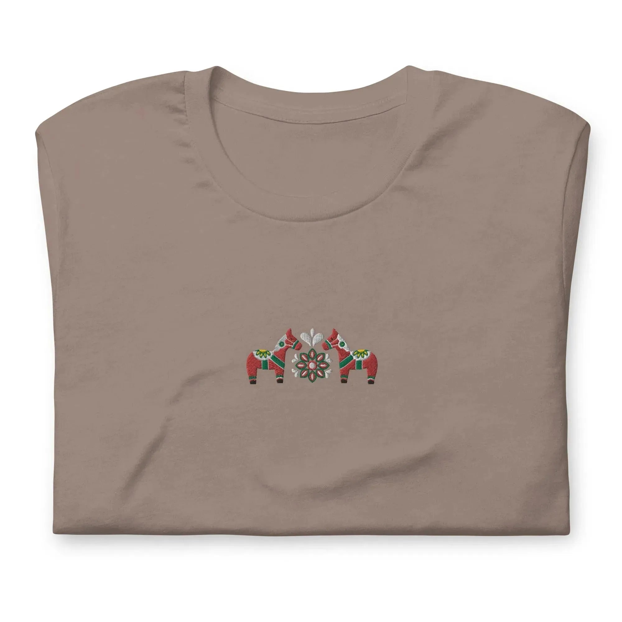 Swedish Red Dala Horse Embroidered T-Shirt - The Global Wanderer