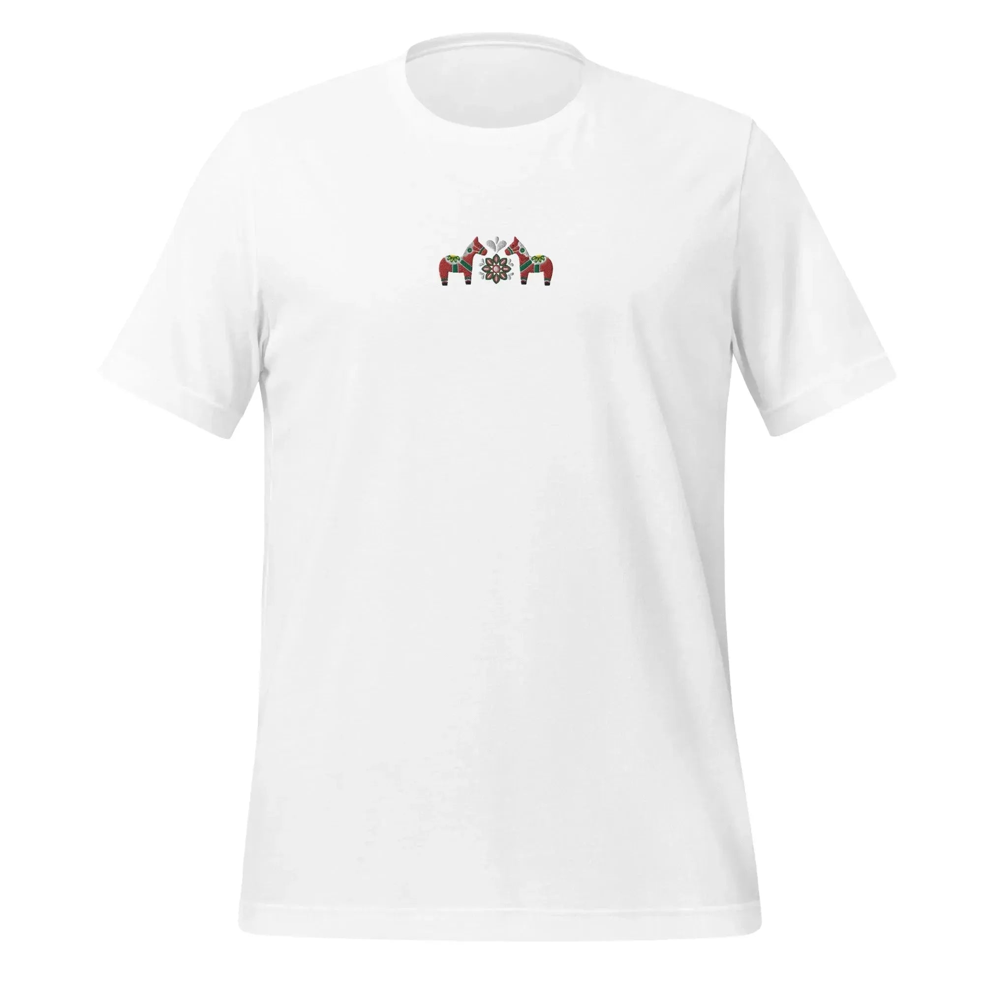 Swedish Red Dala Horse Embroidered T-Shirt - The Global Wanderer