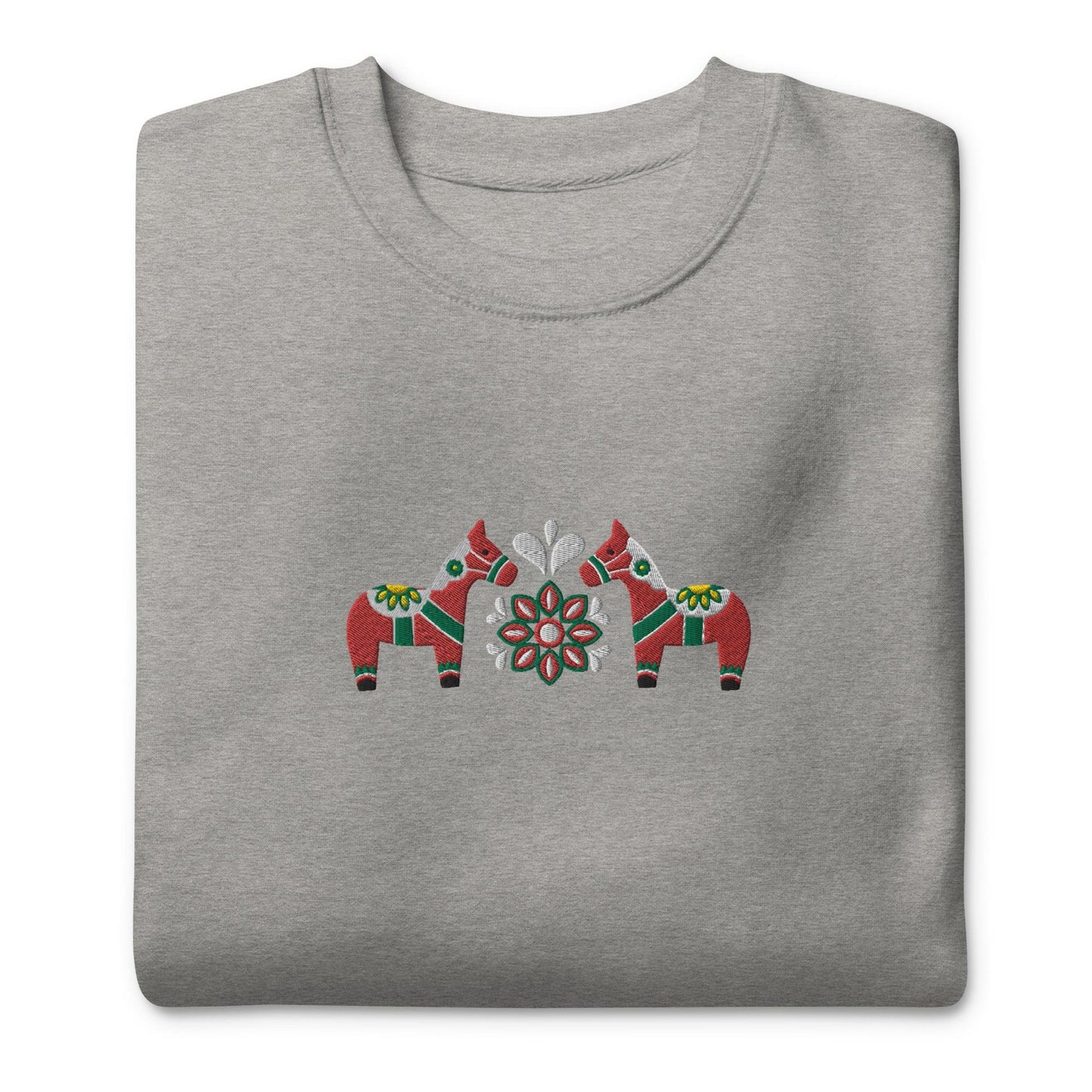 Swedish Red Dala Horse Sweatshirt - Embroidered - The Global Wanderer