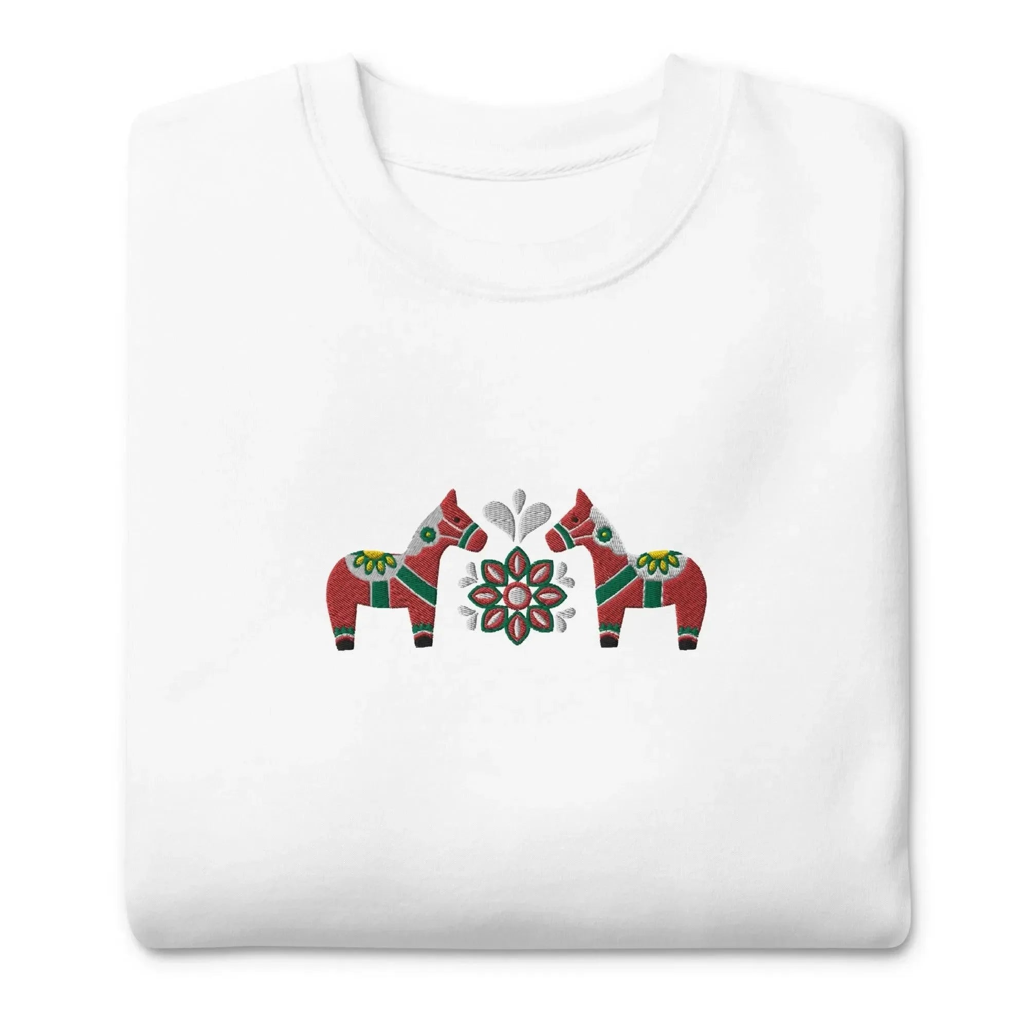 Swedish Red Dala Horse Sweatshirt - Embroidered - The Global Wanderer