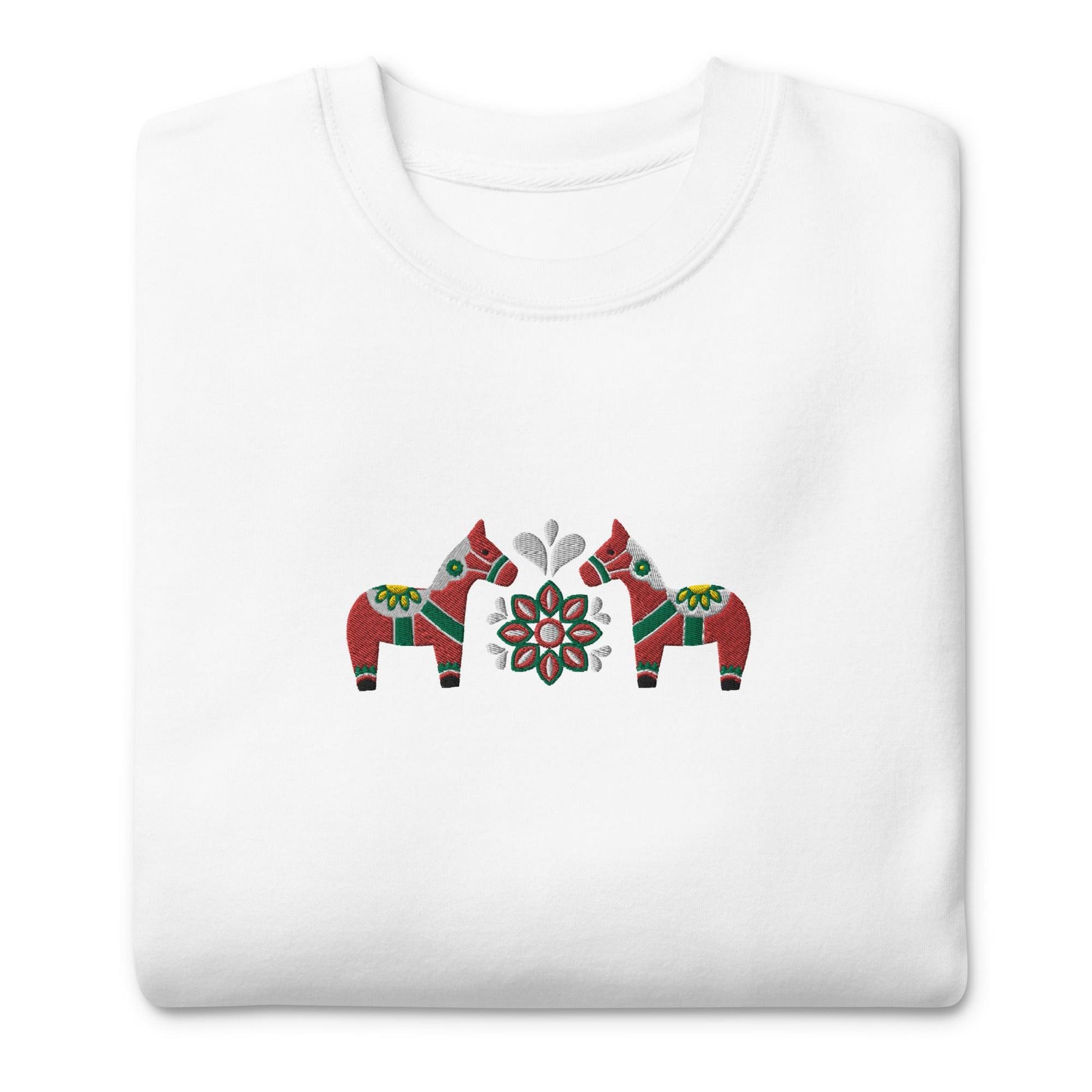 Swedish Red Dala Horse Sweatshirt - Embroidered - The Global Wanderer