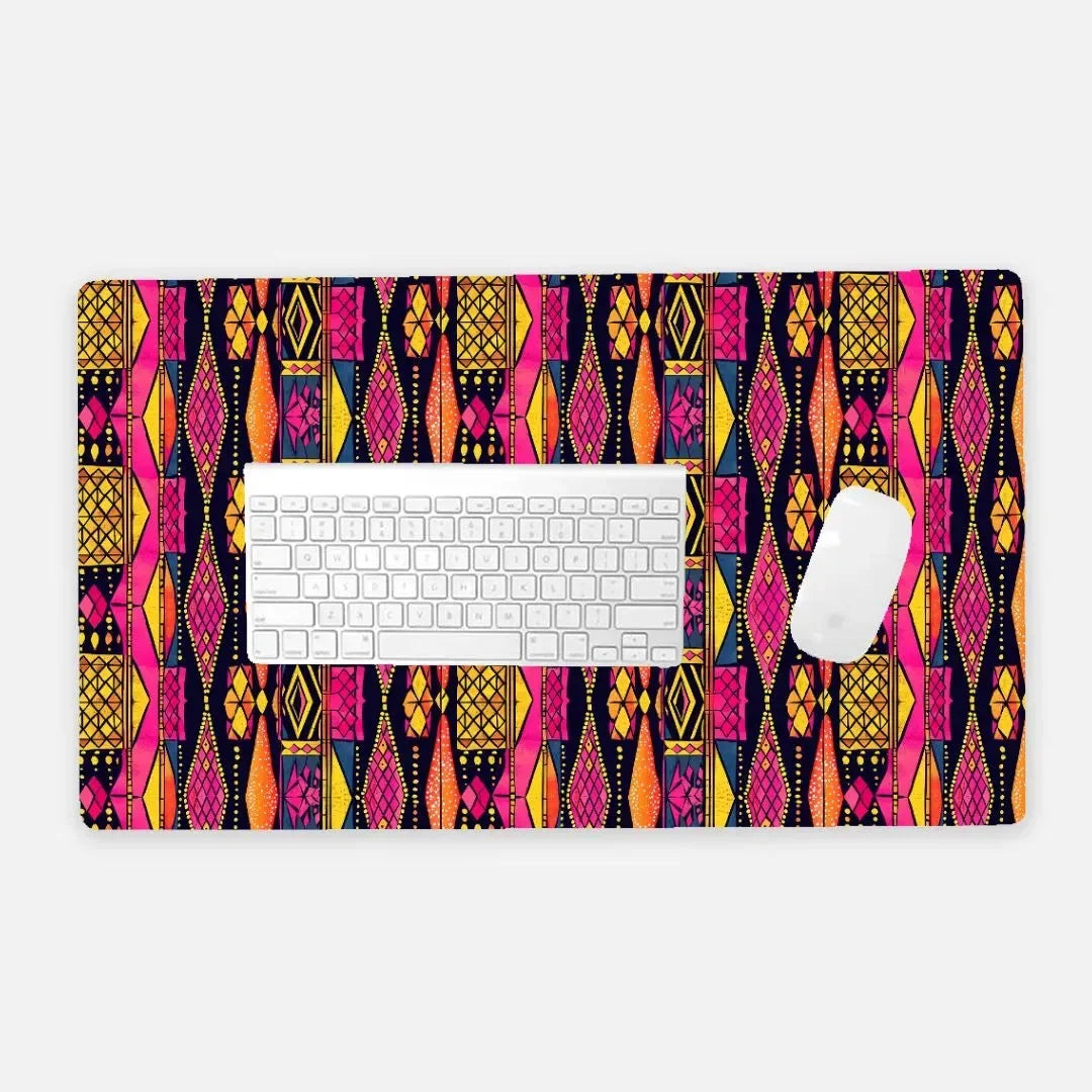 Ghanaian Kente Cloth Print Desk Mat - The Global Wanderer