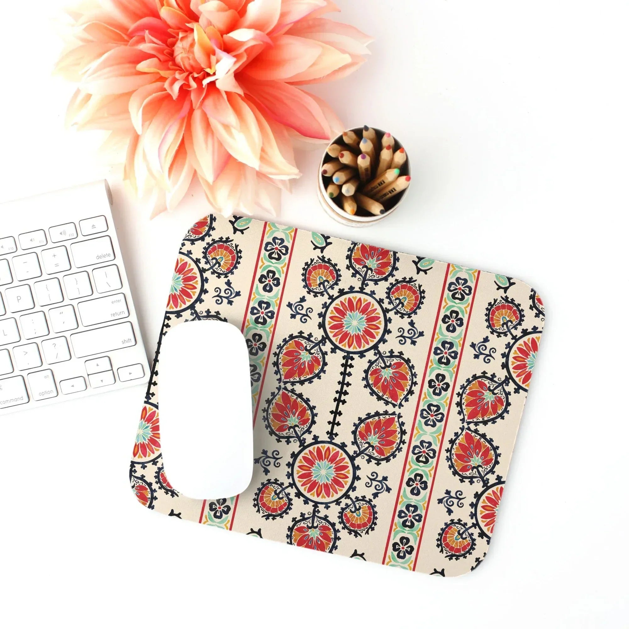 Tashkent Suzani Mouse Pad - The Global Wanderer