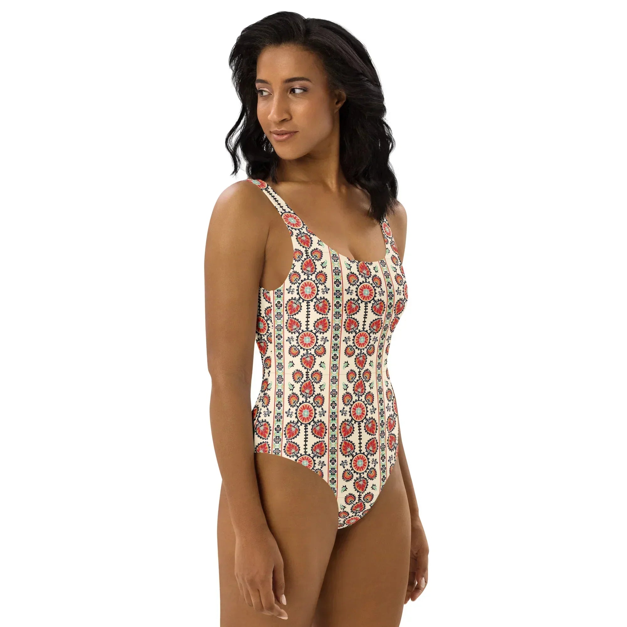 Tashkent Suzani One-Piece Swimsuit - The Global Wanderer