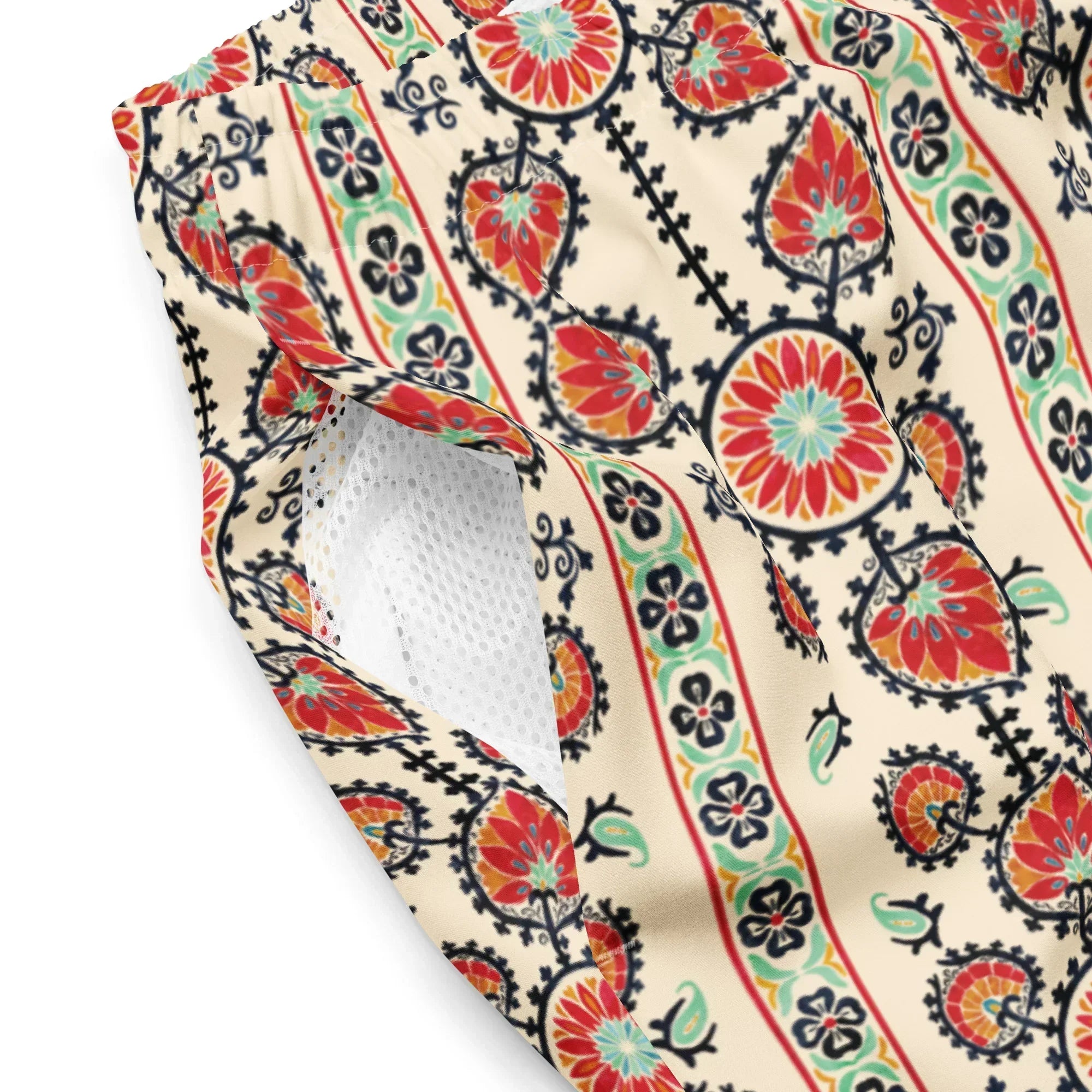 Tashkent Suzani Recycled Swim Trunks - The Global Wanderer