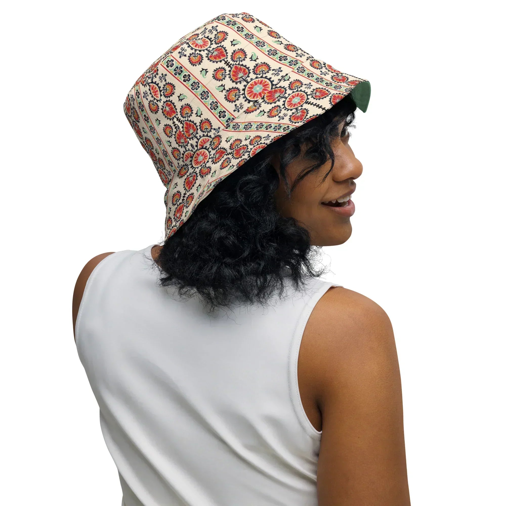 Tashkent Suzani Reversible Bucket Hat - The Global Wanderer