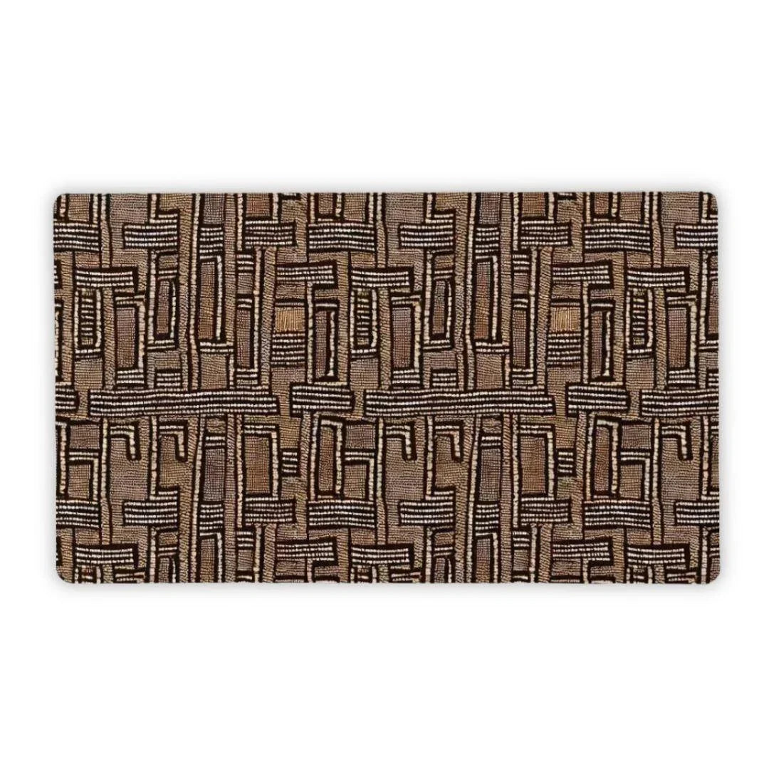 Terra Stripes Mud Cloth Desk Mat - The Global Wanderer