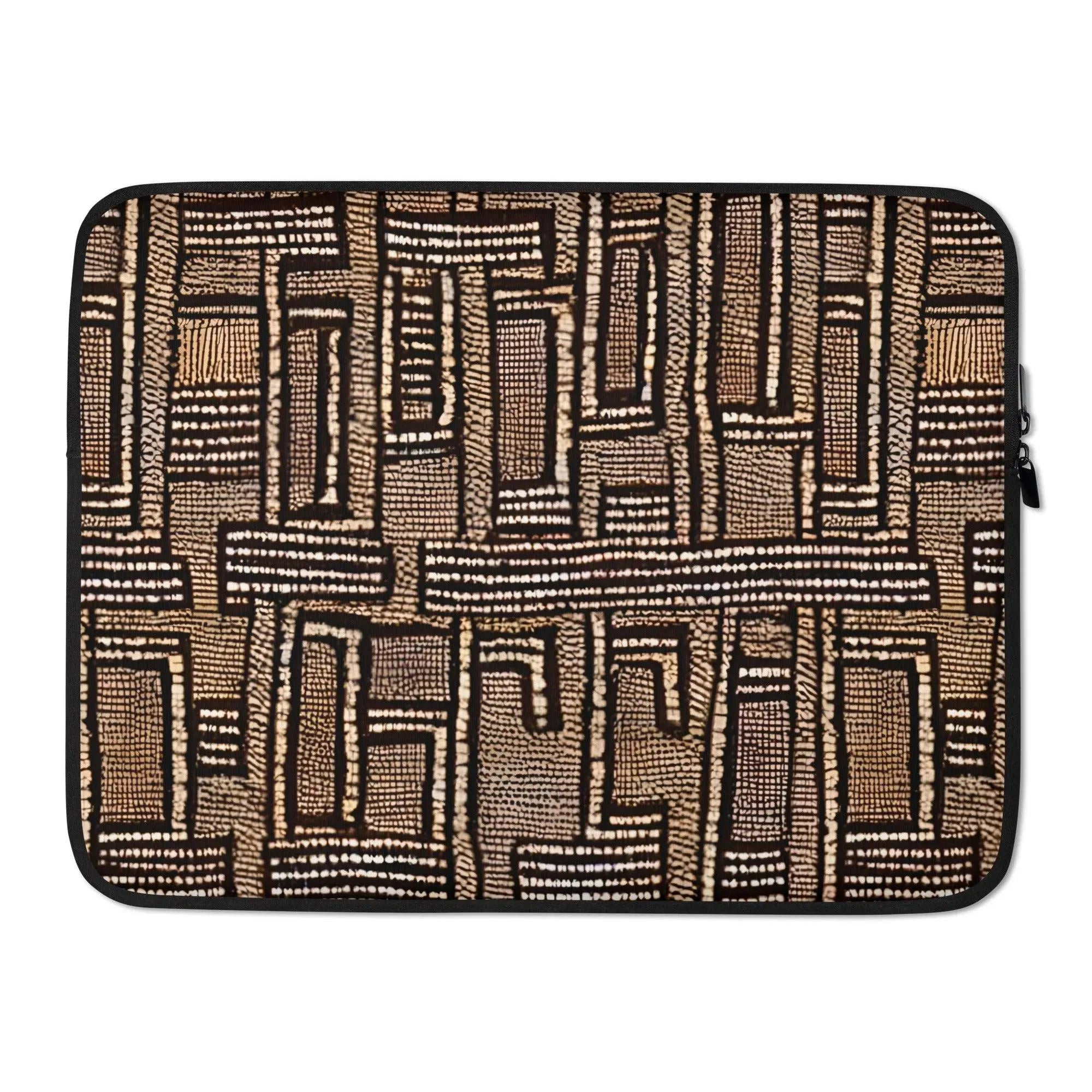 Terra Stripes Mud Cloth Laptop Case - The Global Wanderer