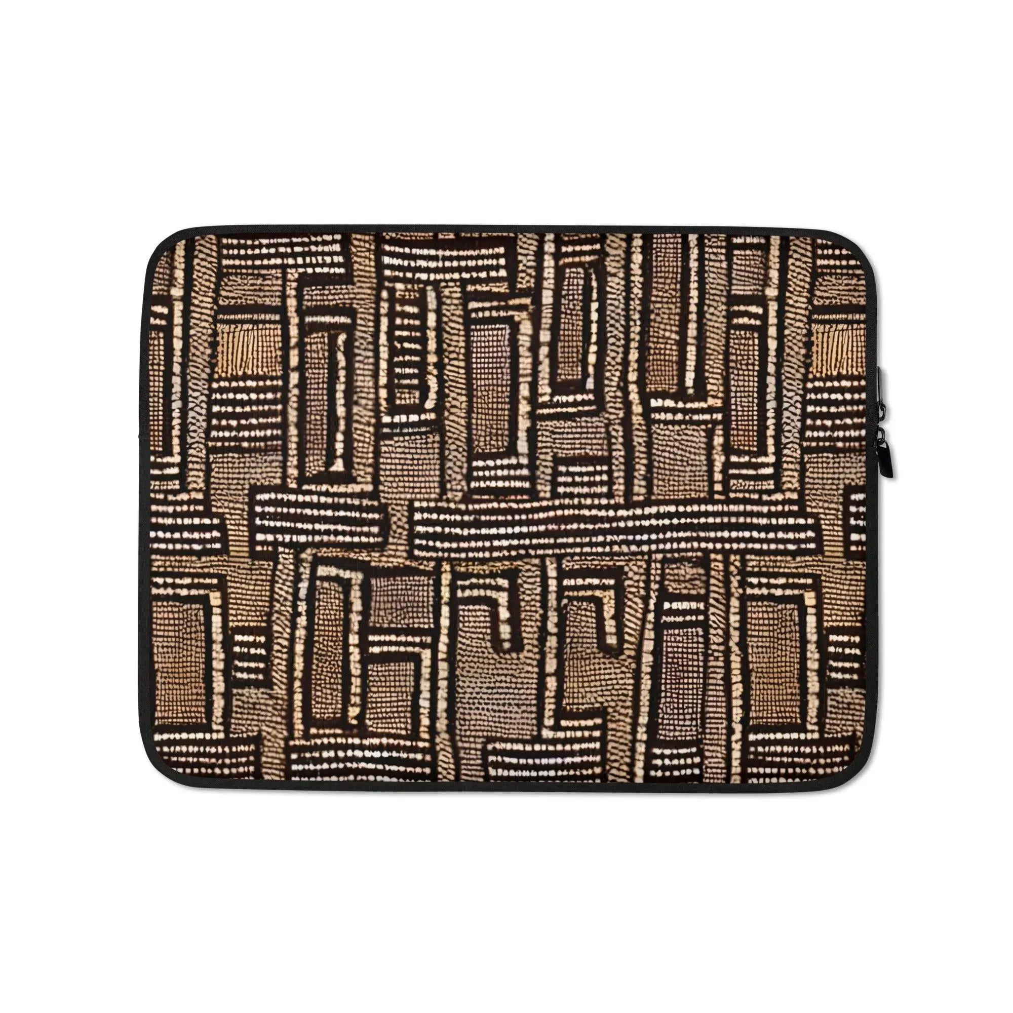 Terra Stripes Mud Cloth Laptop Case - The Global Wanderer