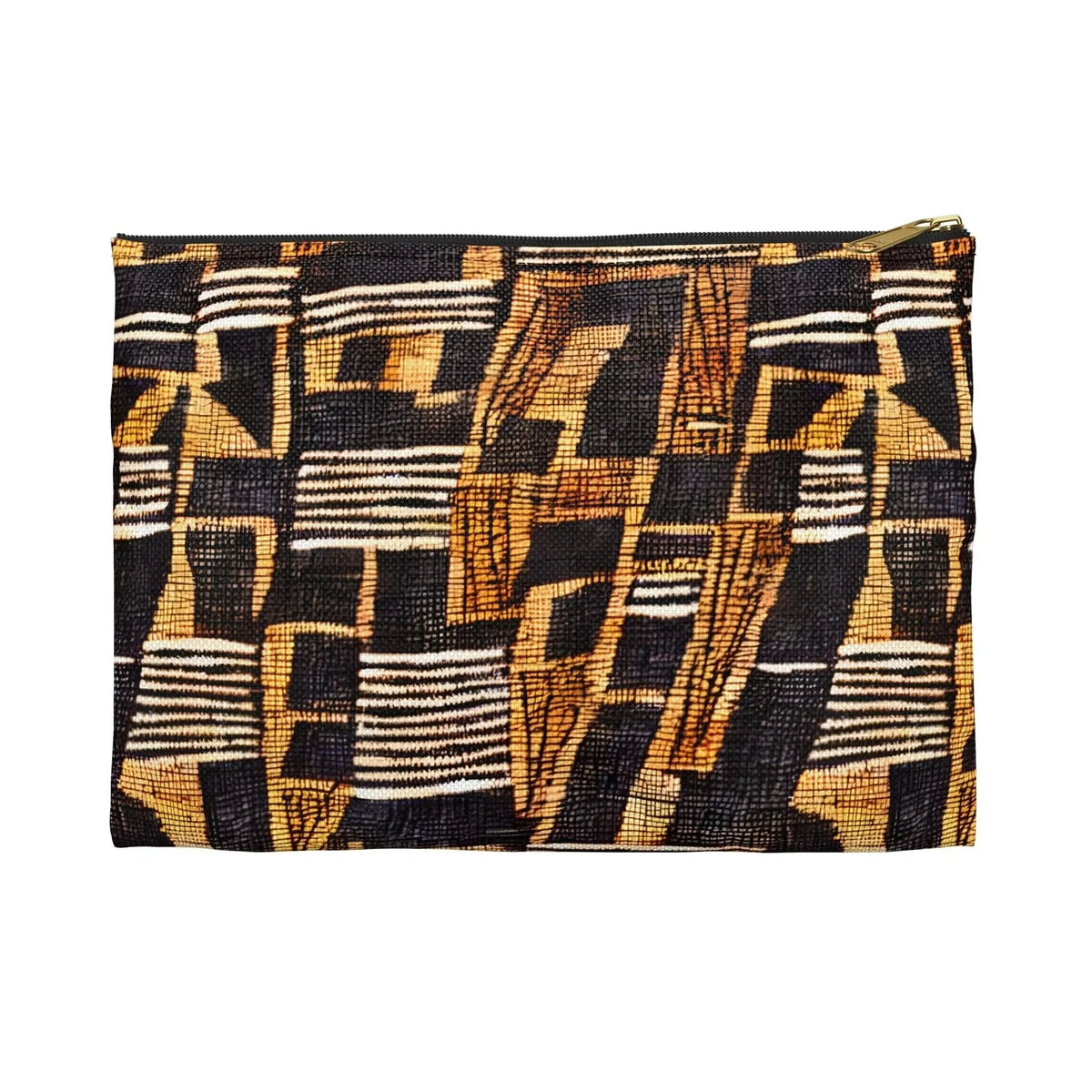 Timbuktu Gold Mud Cloth Flat Pouch - The Global Wanderer