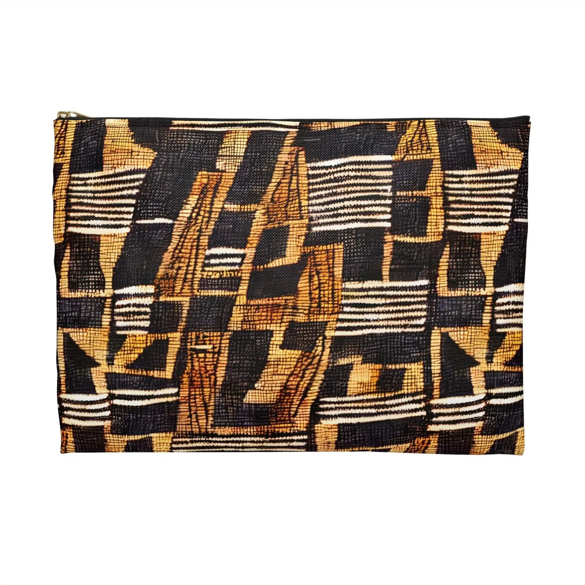 Timbuktu Gold Mud Cloth Flat Pouch - The Global Wanderer