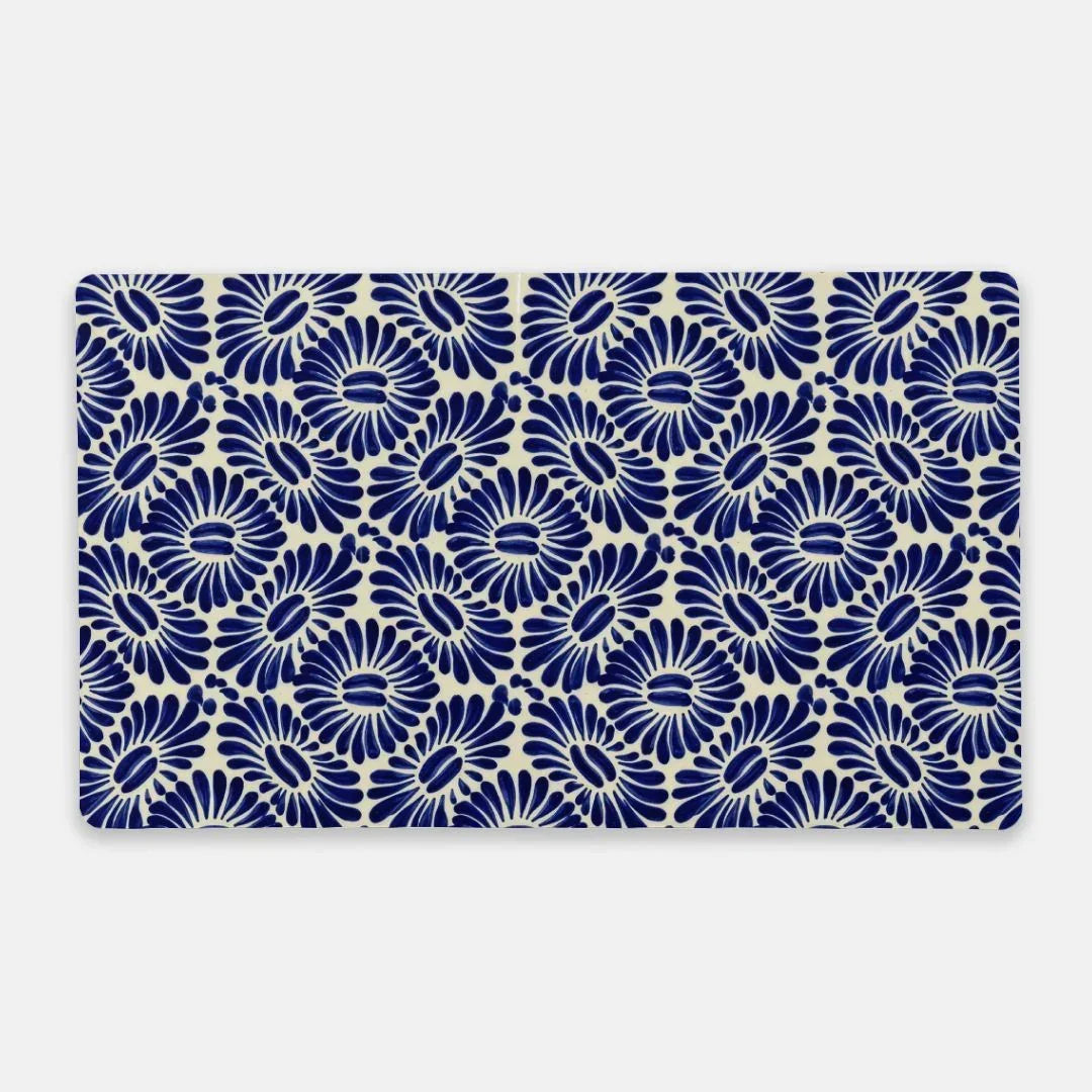 Tlaxcala Talavera Tile Desk Mat - The Global Wanderer