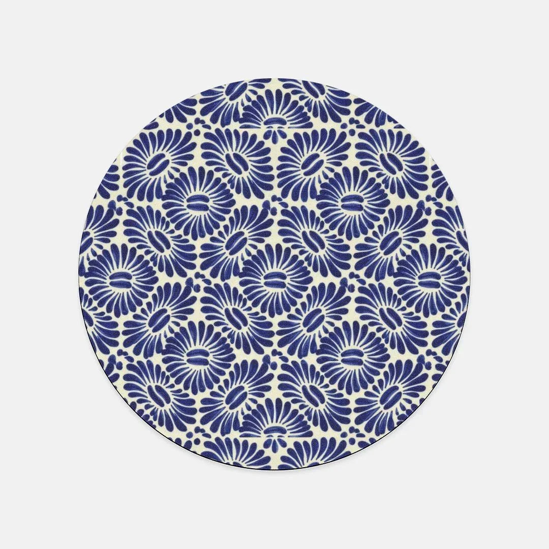 Tlaxcala Talavera Tile Mouse Pad - The Global Wanderer