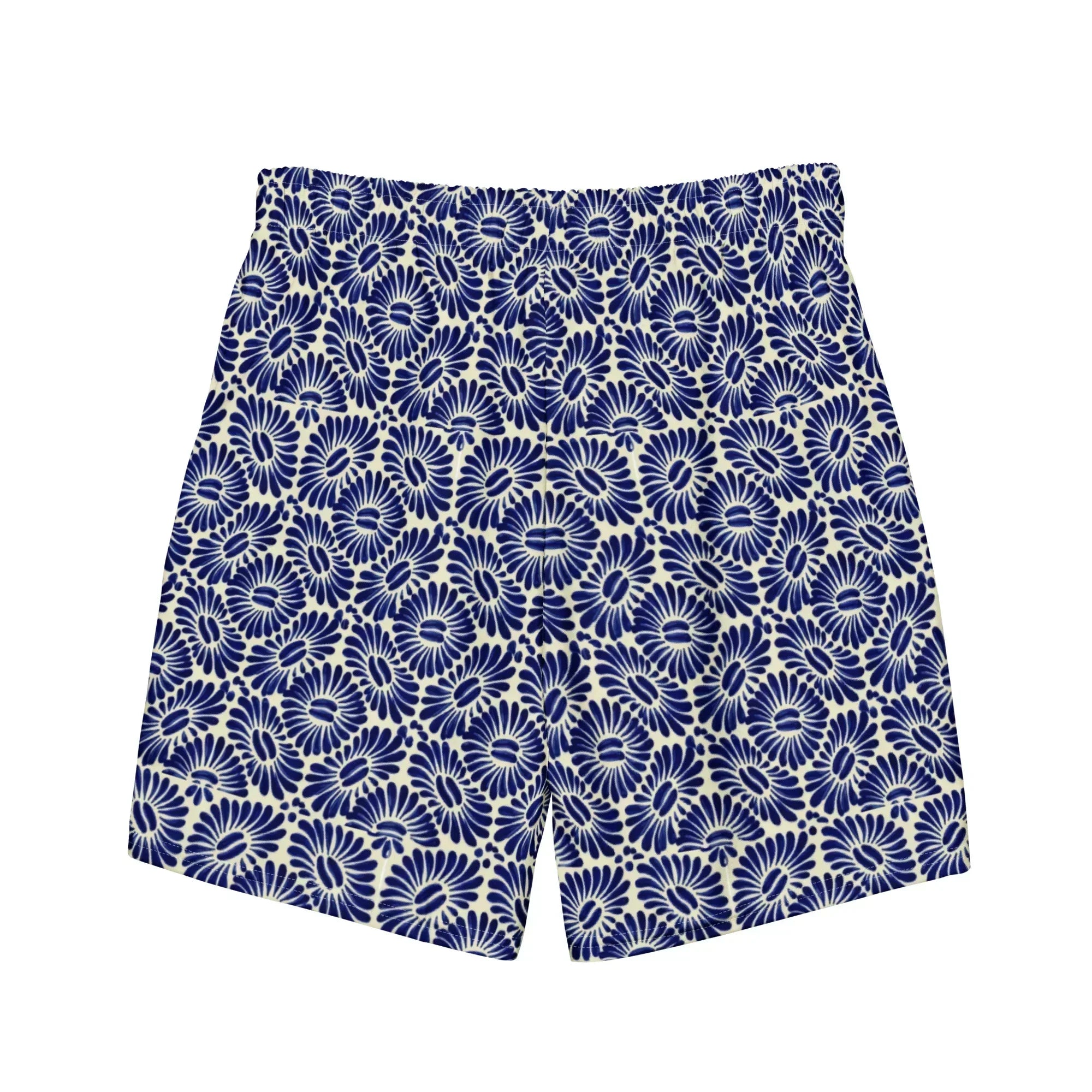 Tlaxcala Talavera Tile Recycled Swim Trunks - The Global Wanderer