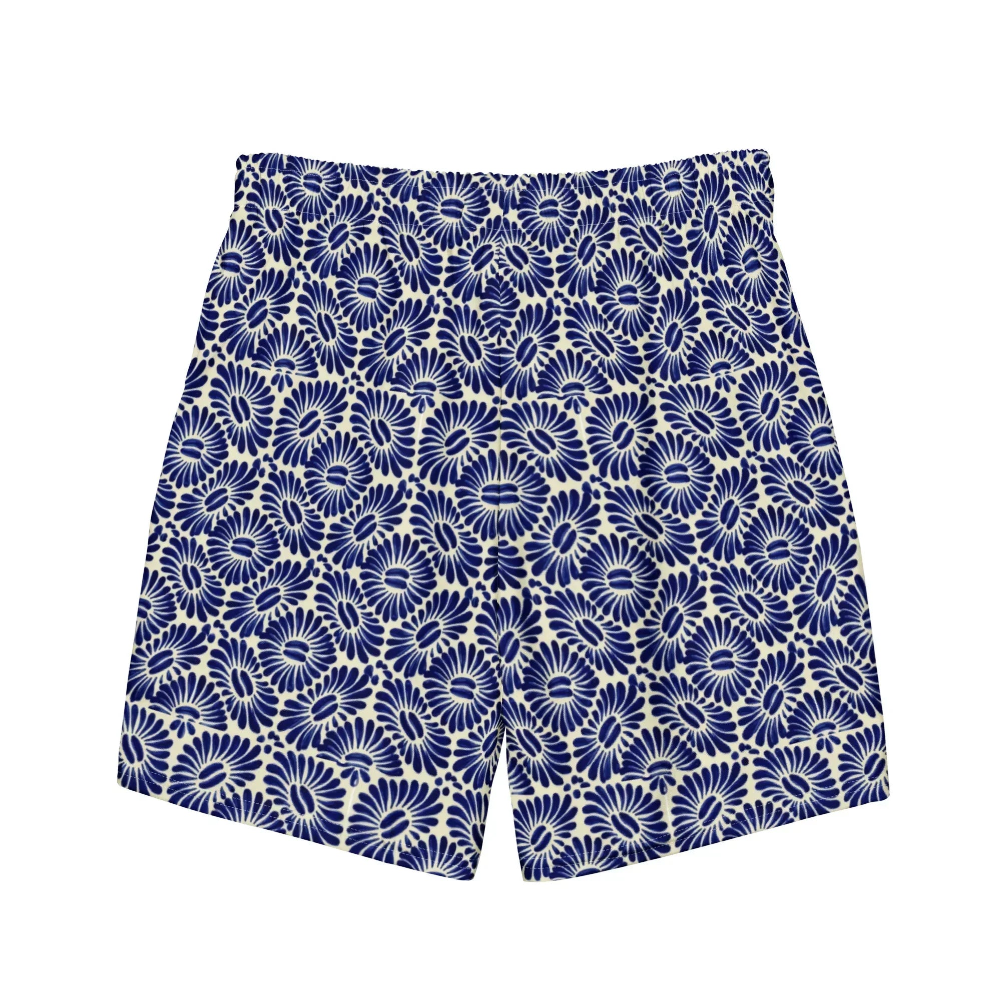 Tlaxcala Talavera Tile Recycled Swim Trunks - The Global Wanderer